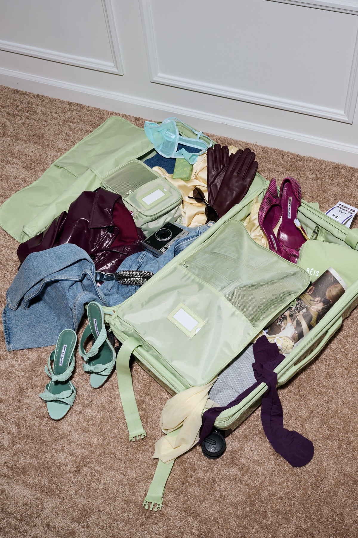 The Carry-On Roller in Glossy Mint