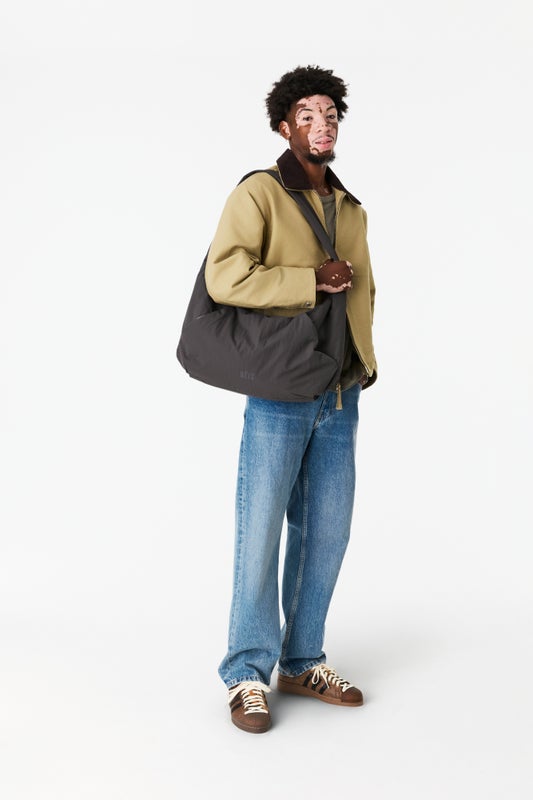 The Oversized Crescent Catchall in Charcoal