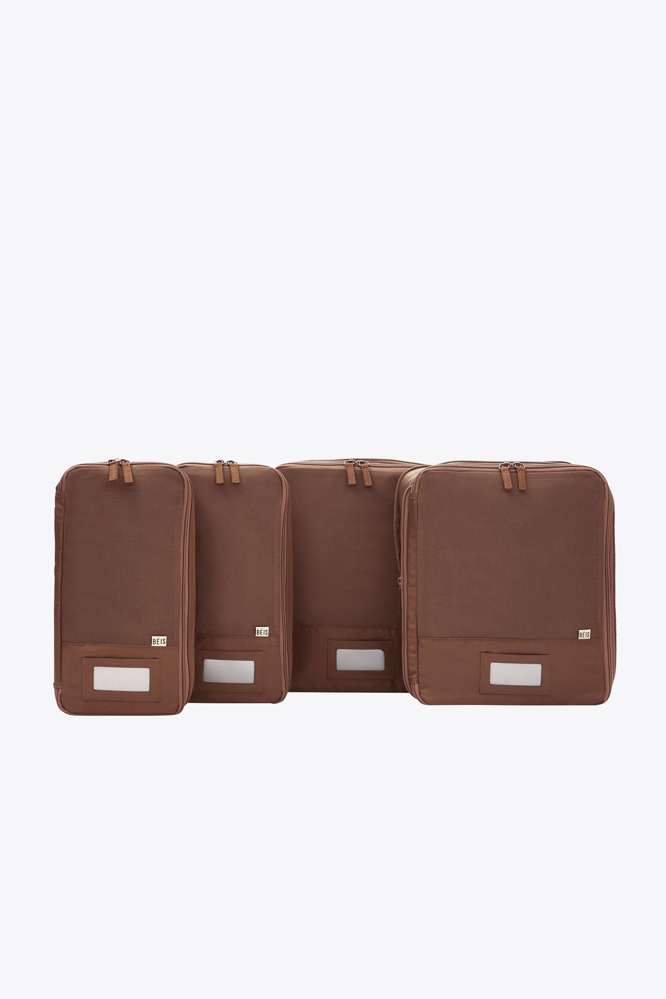 BÉIS 'The Compression Packing Cube Set' in Maple - Brown 4-Piece Set Of Packing Cubes For Carry-On Bag