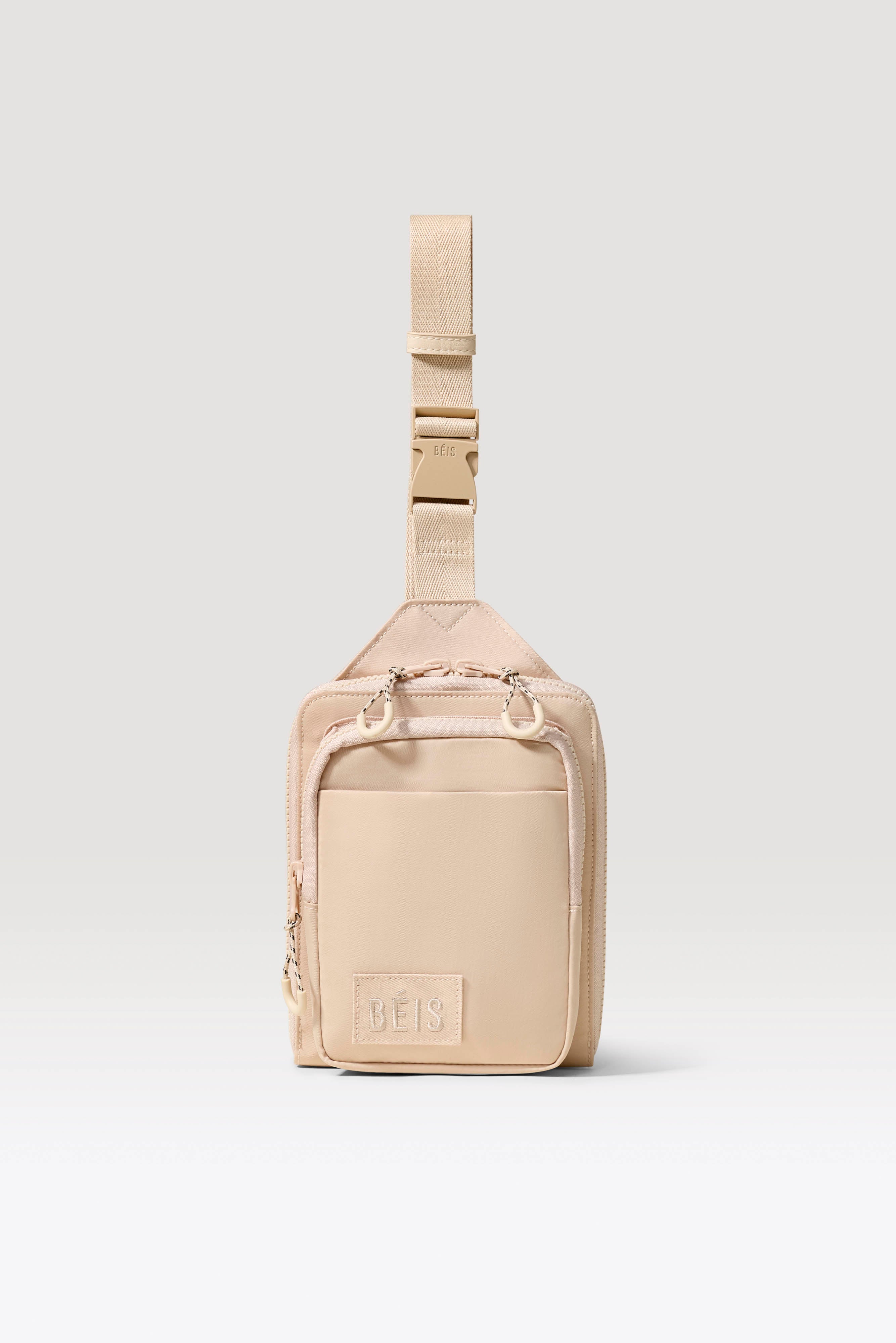 BÉIS 'The Sport Sling' in Beige - Crossbody Athletic Gym Bag