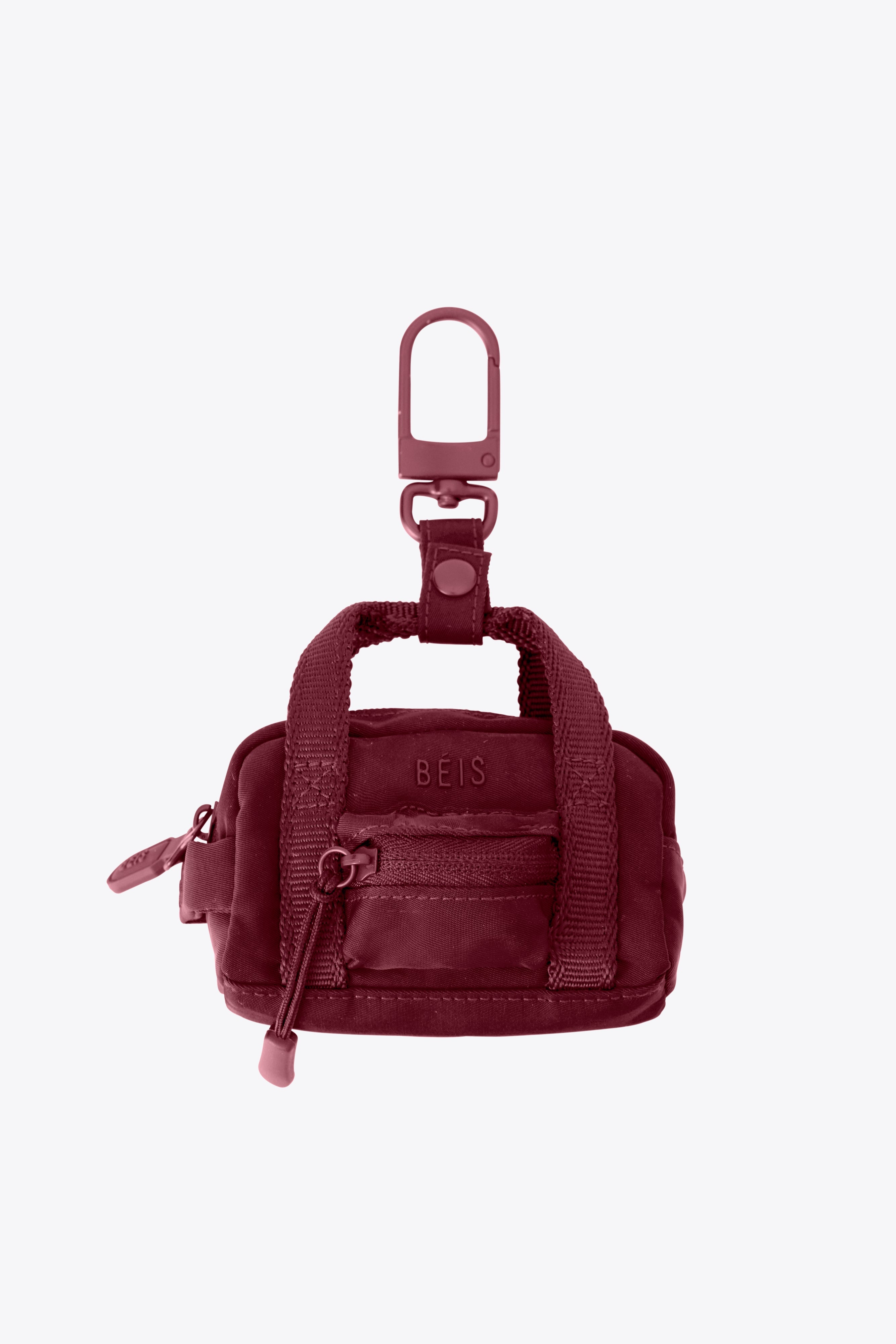 alber 3-in-1 convertible mini bag backpack The Sport Duffle Charm in Burgundy
