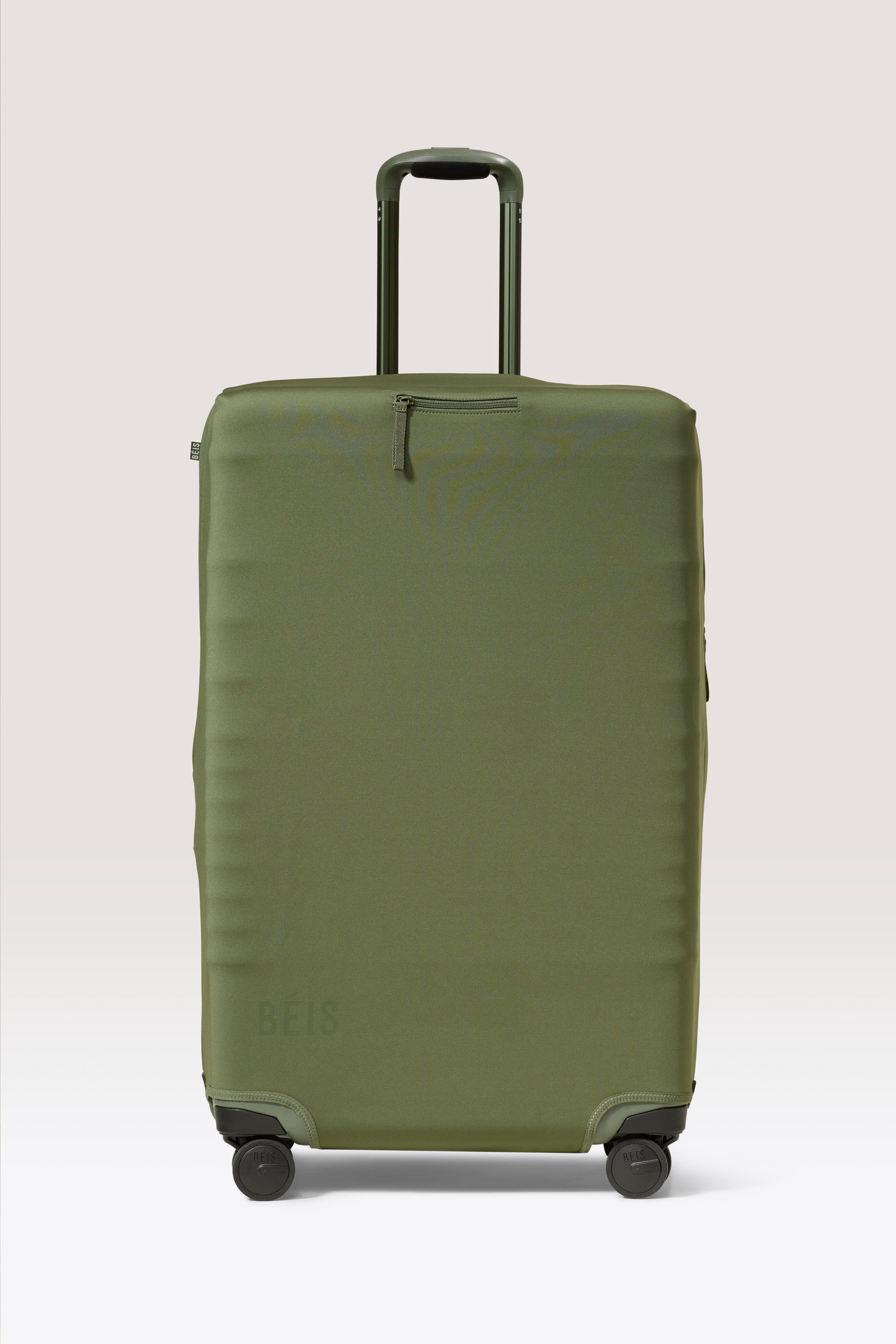 BÉIS 'The Large Check-In Luggage Cover' in Olive - Green 29