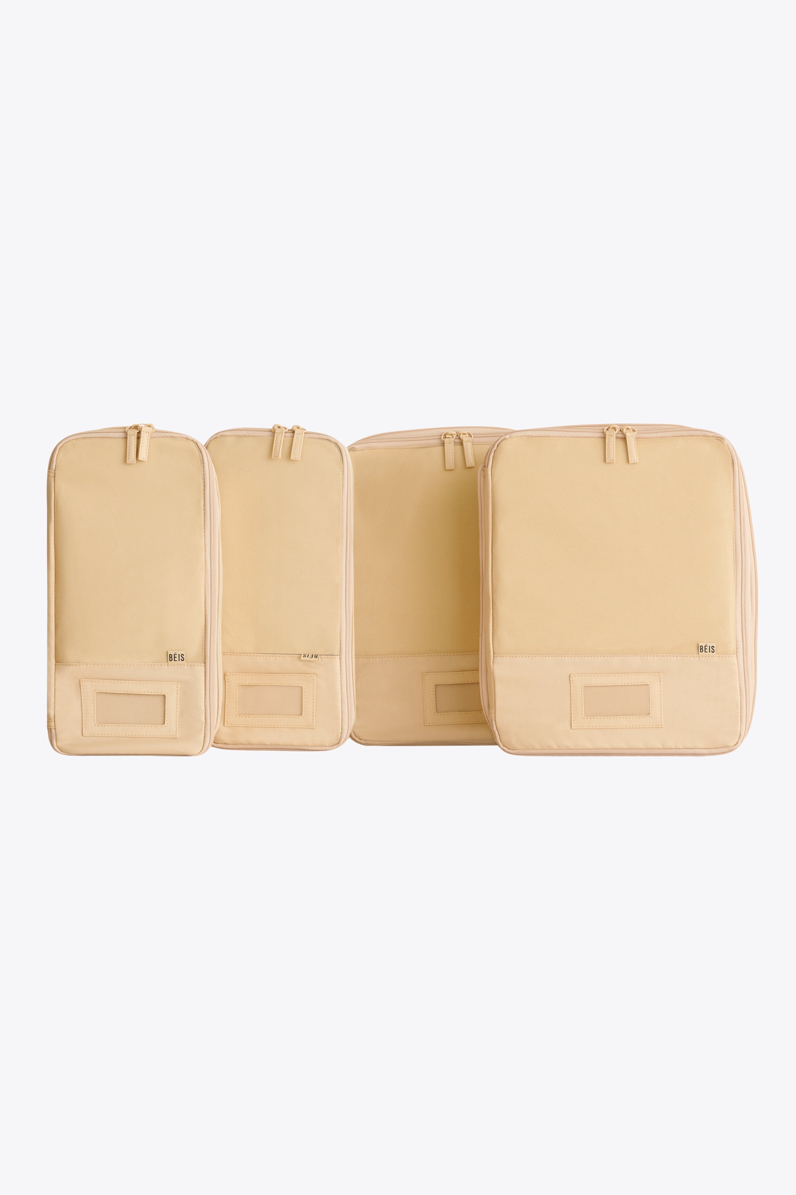 Béis 'The Compression Packing Cubes 4pc' in Beige - 4 Piece Set Of Packing  Compression Cubes For Travel