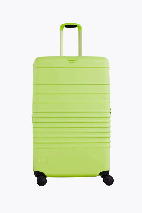 BÉIS 'The Large Check-In Roller' in Citron 29 I Rolling Luggage