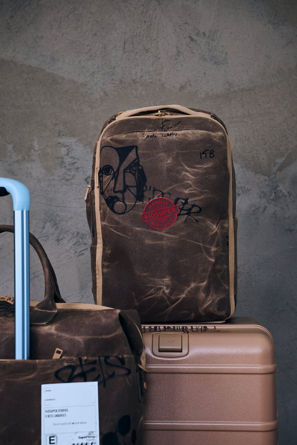 BÉIS x KidSuper The Pro Travel Backpack in Cargo