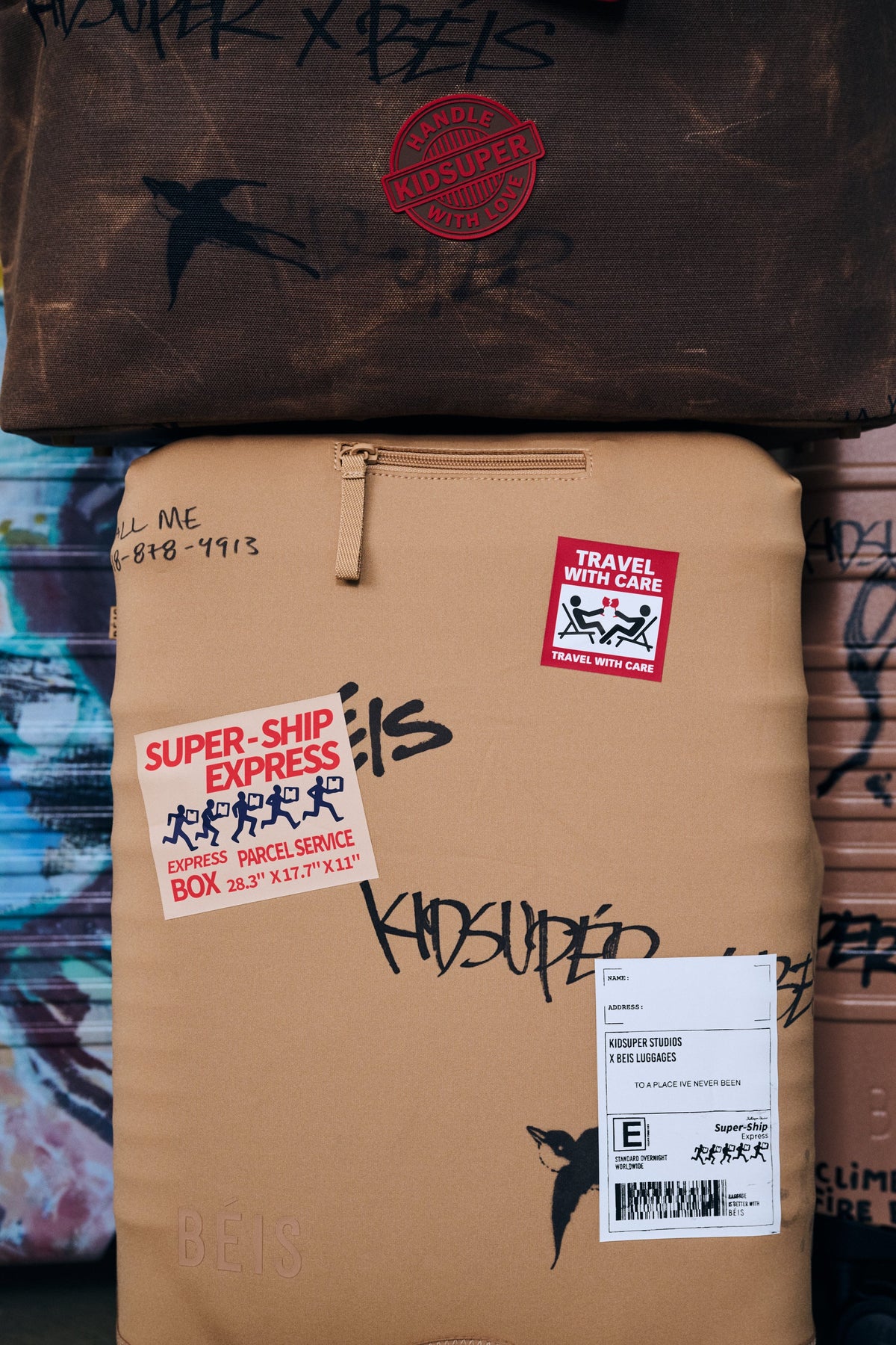 BÉIS x KidSuper The Hybrid Check-In Luggage Cover in Cargo