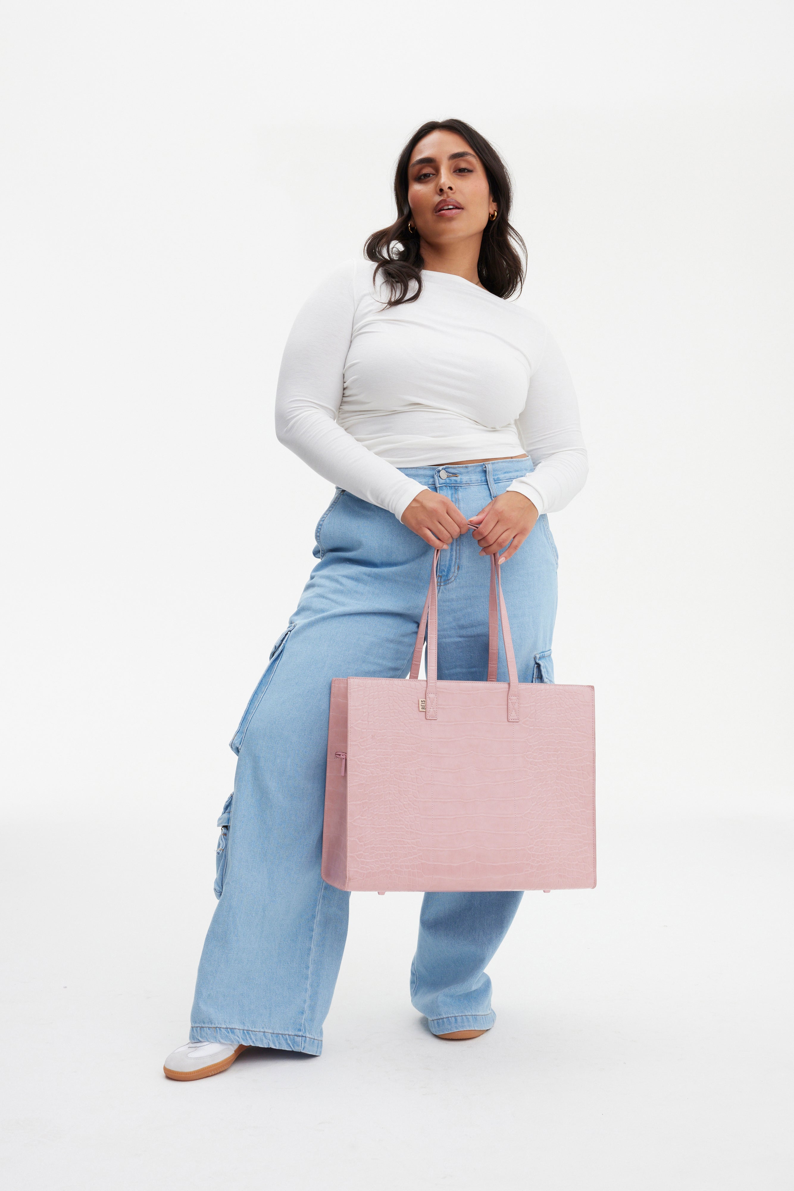 BÉIS 'The Large Work Tote' in Atlas Pink - Large Pink Work Tote