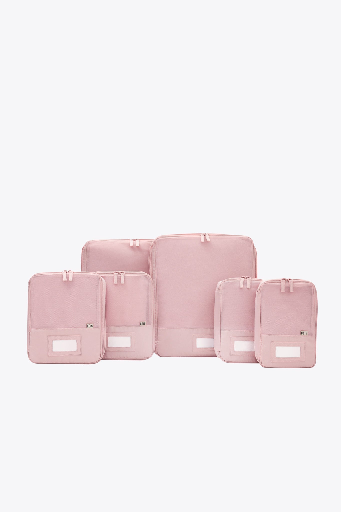 BÉIS 'The Compression Packing Cubes 6 pc' in Atlas Pink - 6 Piece Set ...