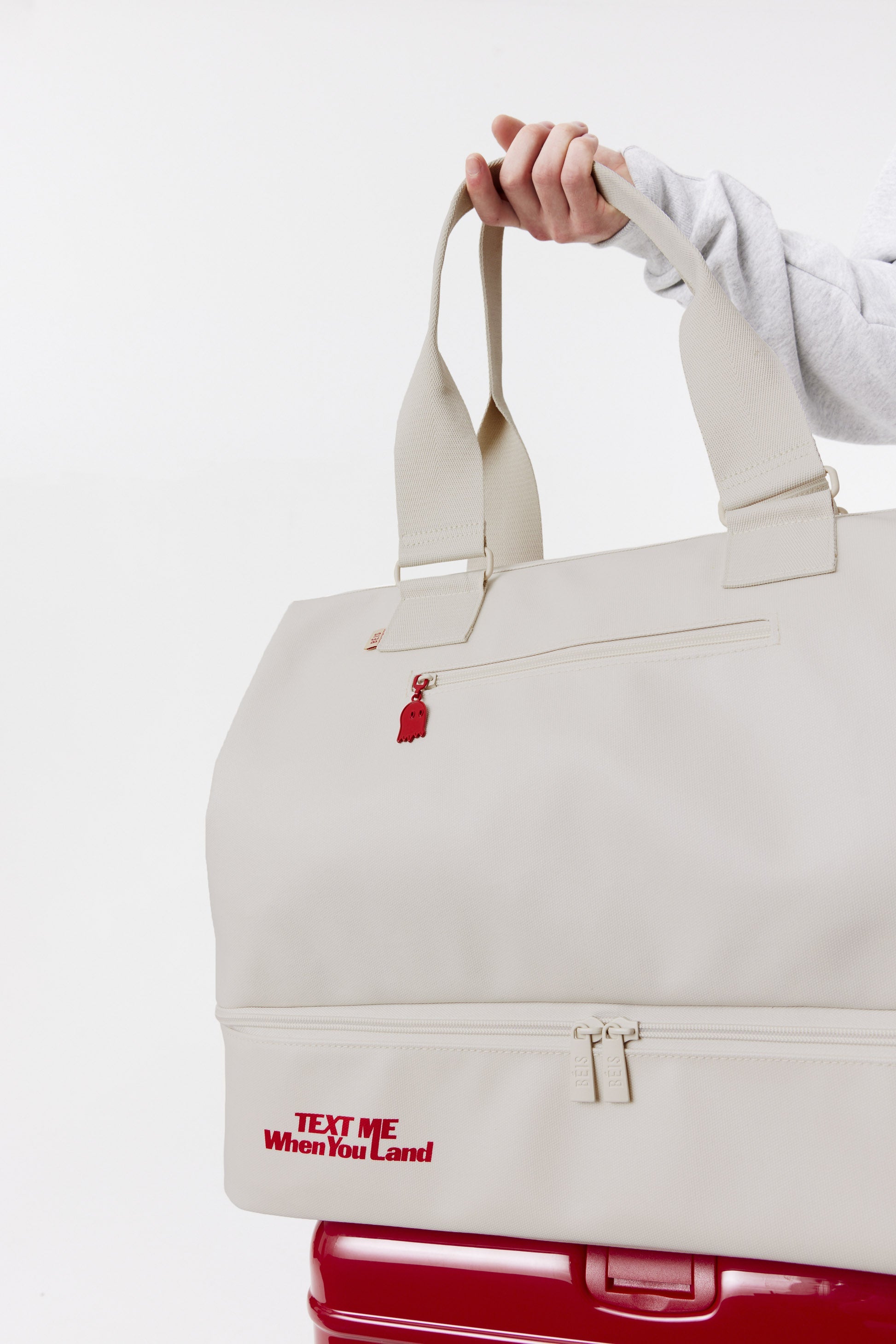 BÉIS x Lonely Ghost 'The Weekender' in Ghost White - White 