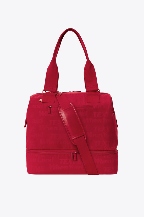 The Mini Weekender in Text Me Red