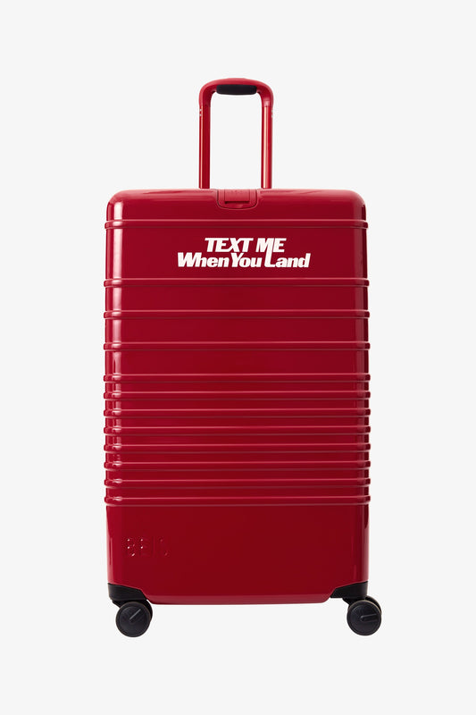 The Large Check-In Roller in Text Me Red