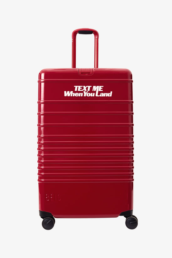 Le grand rouleau d'enregistrement en rouge Text Me