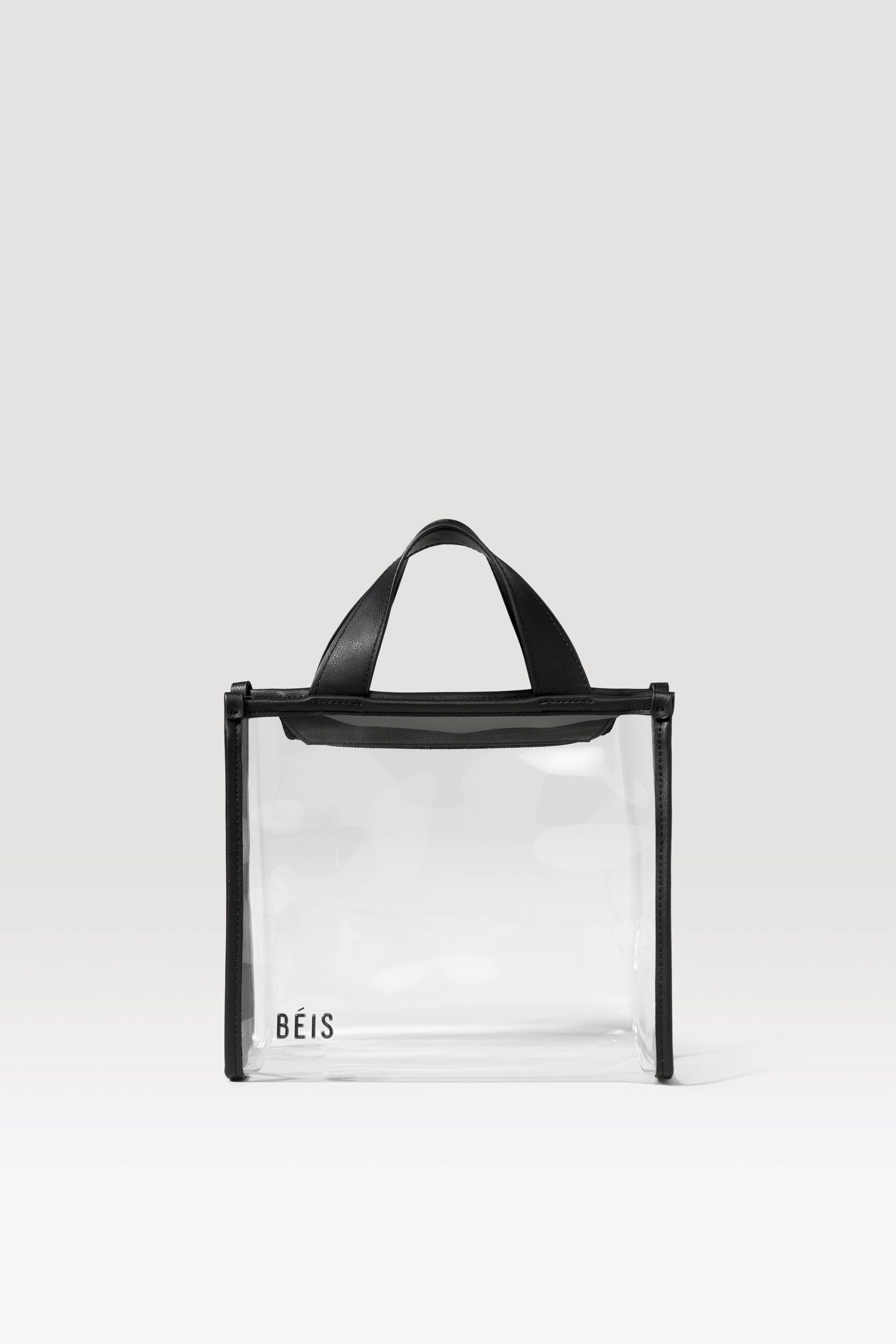 BÉIS 'The Stadium Crossbody'' in Clear with Black Trim - Small