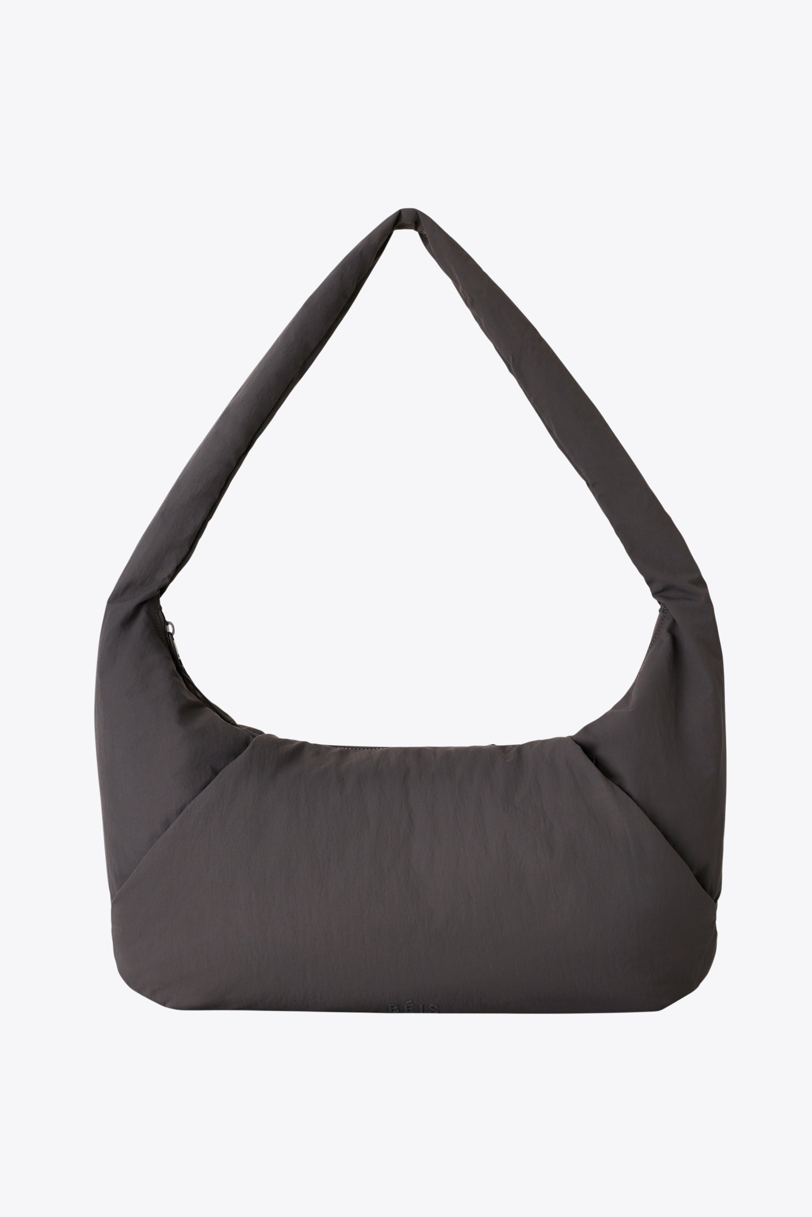 BÉIS 'The Oversized Crescent Catchall' in Charcoal - Large