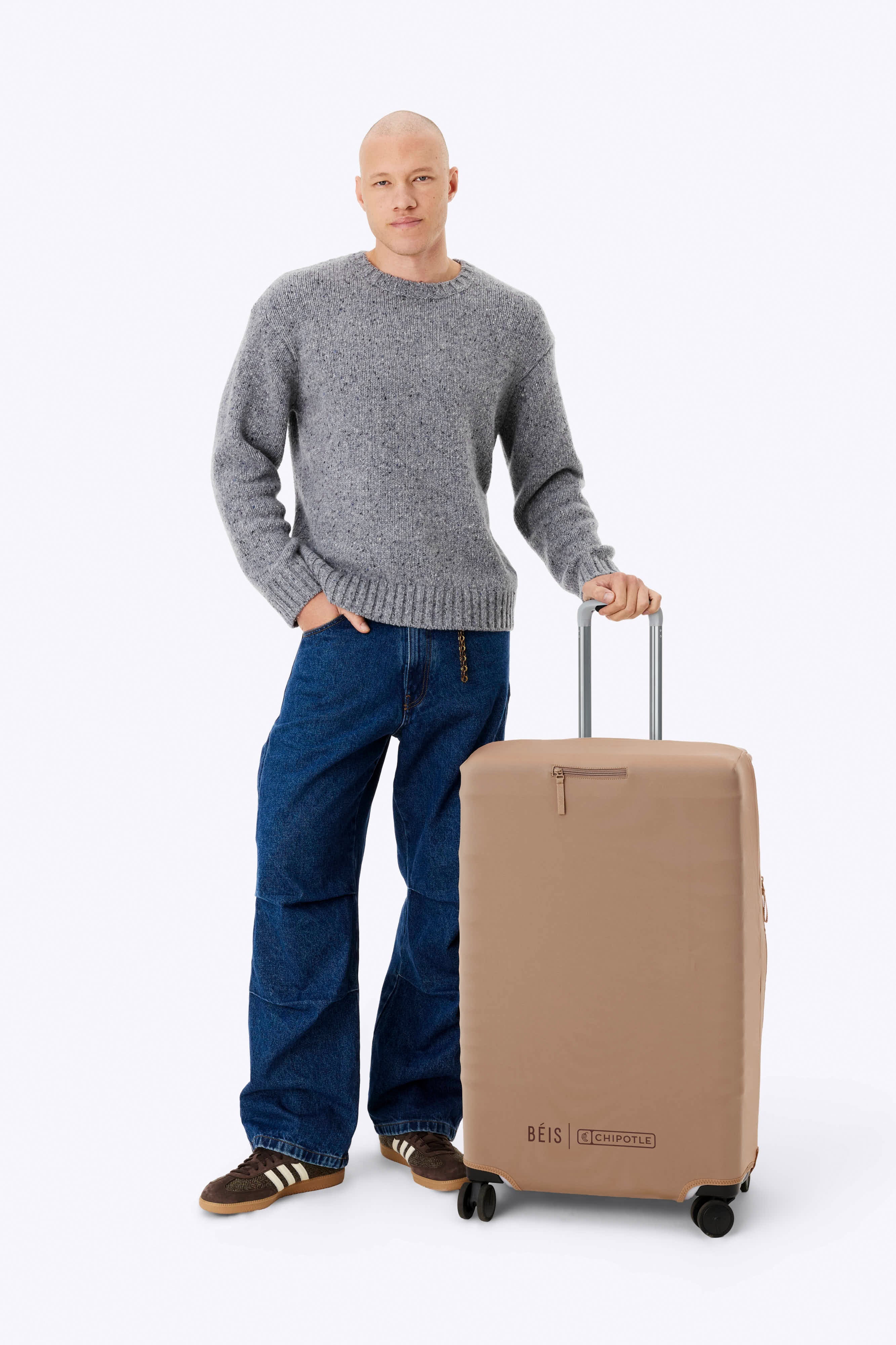 BÉIS x Chiptole 'The Large Check-In Cover' in Brown - Brown