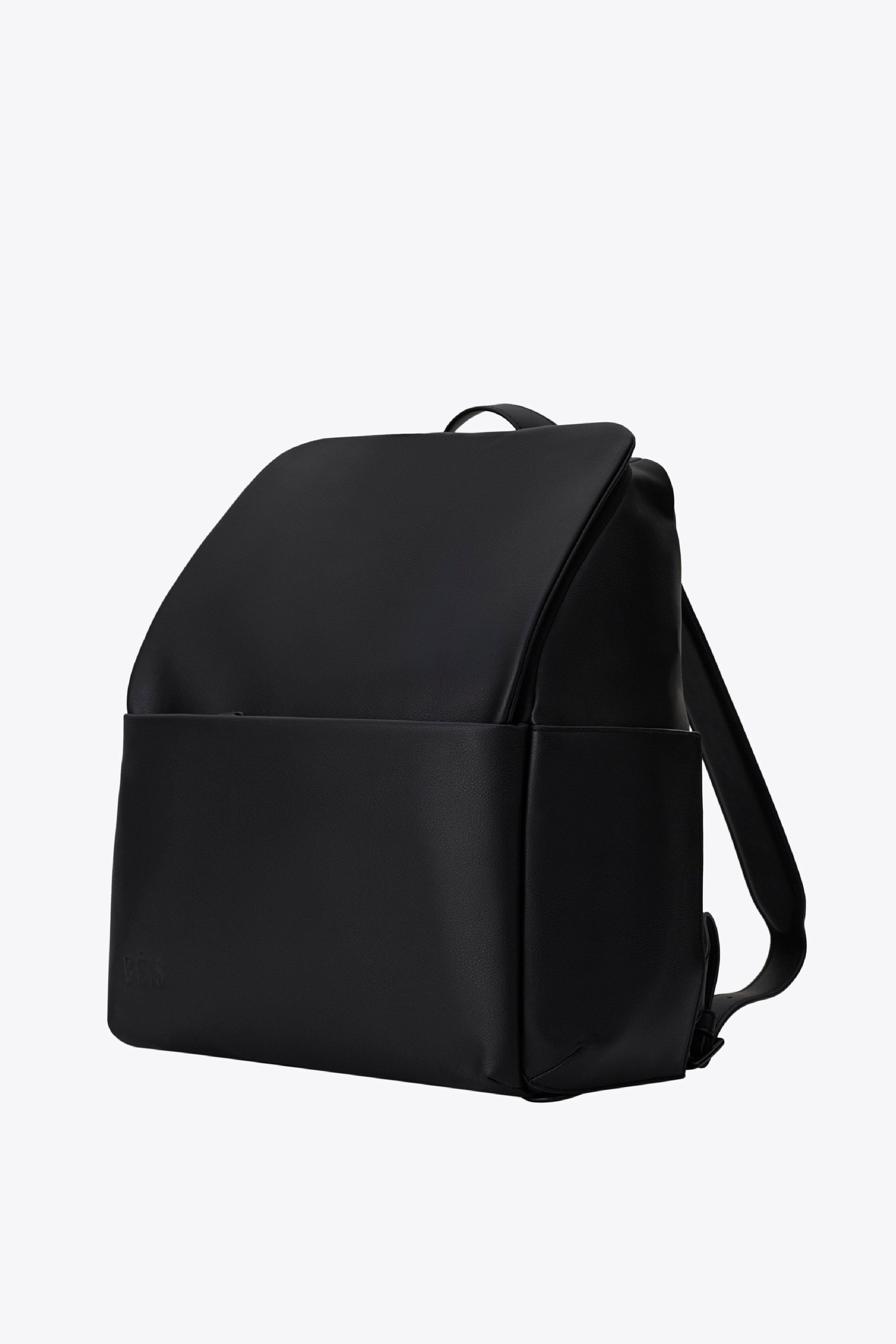 backpack diaper bag leather BEIS Travel The Everyday Diaper Backpack in Black