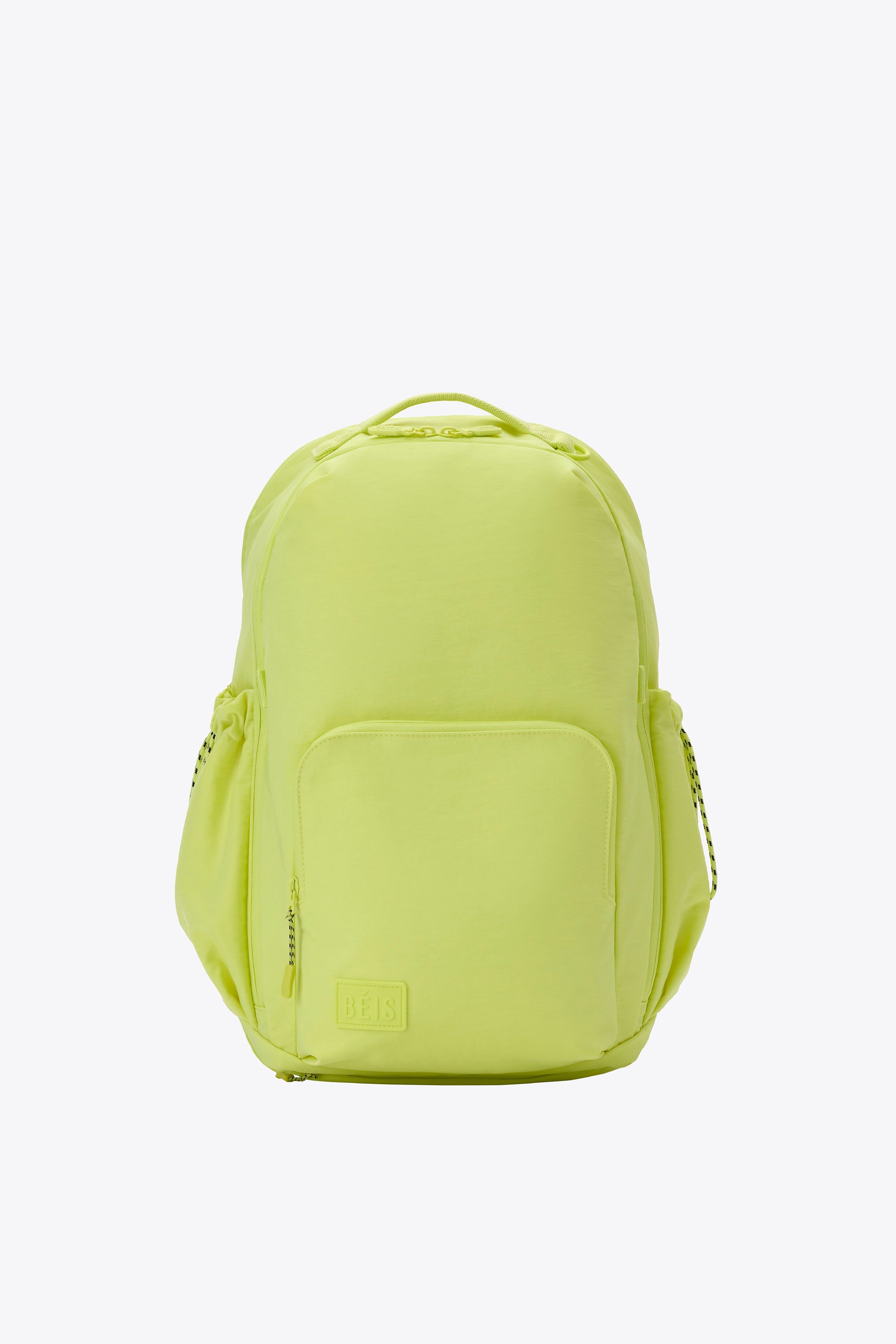 BÉIS 'The North To South Backpack' in Limone - Neon Gym Backpack