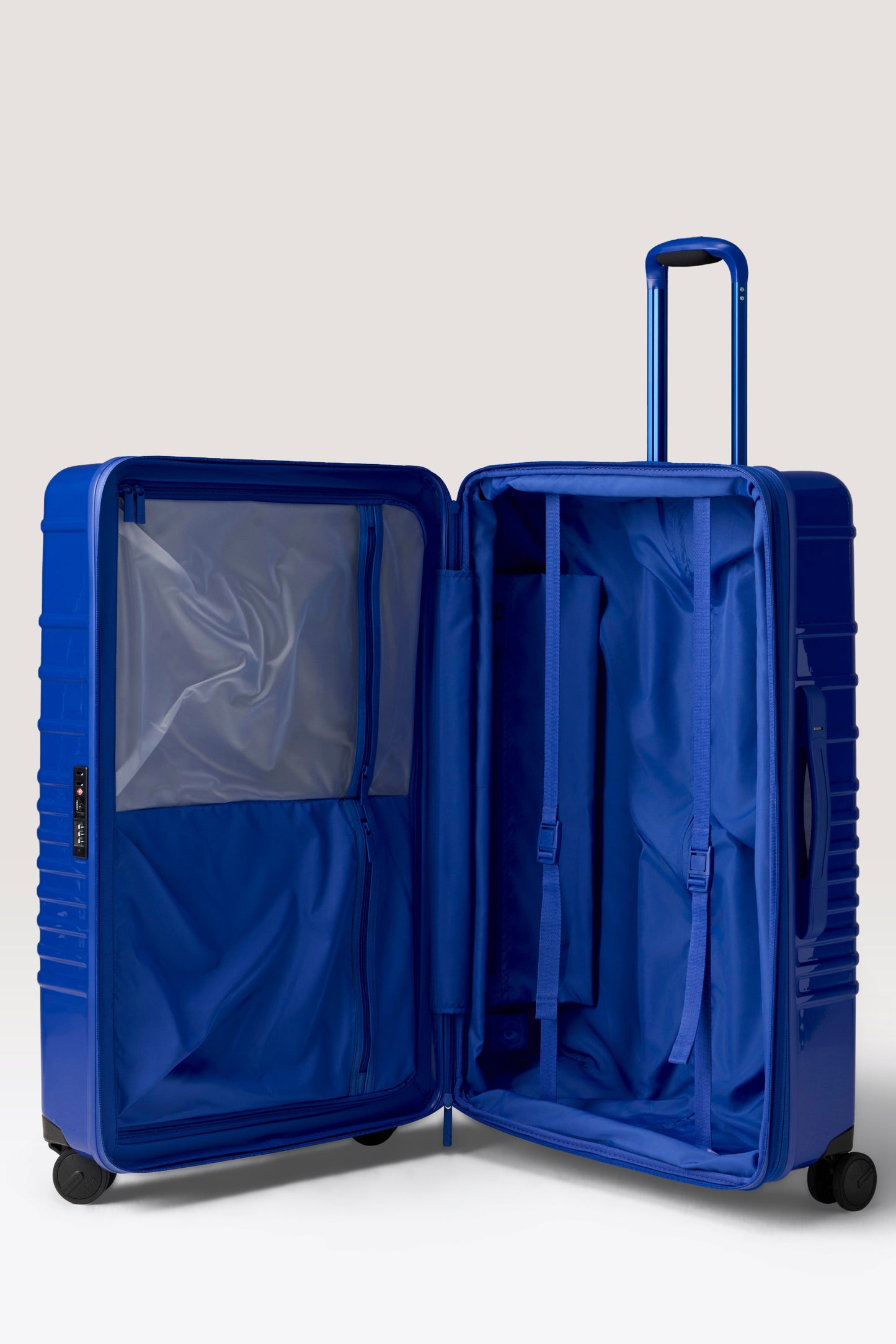 The Large Check-In Roller in Glossy Cobalt Blue