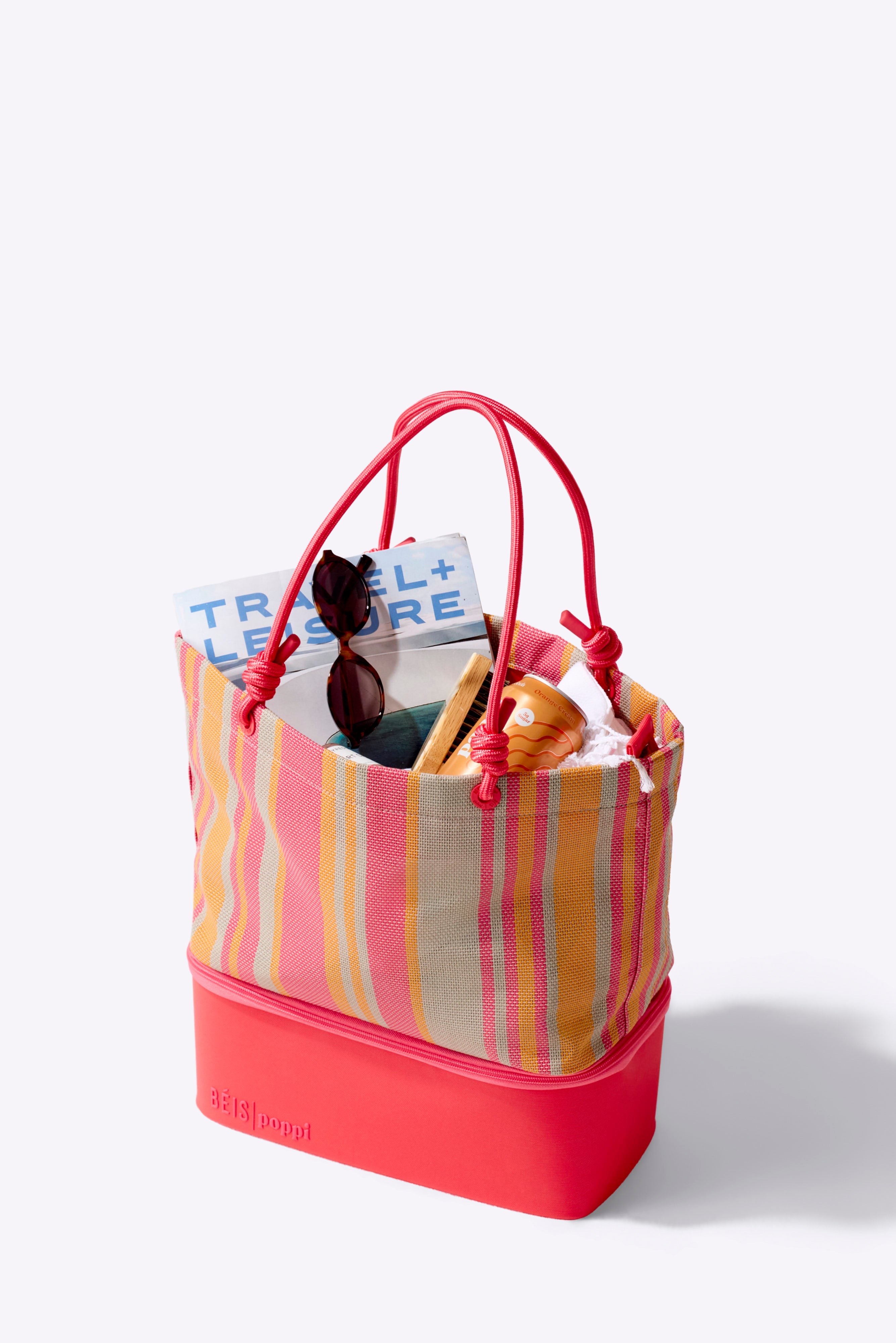 くっぴーです。 BÉIS x poppi The Cooler Tote in Juicy Stripe