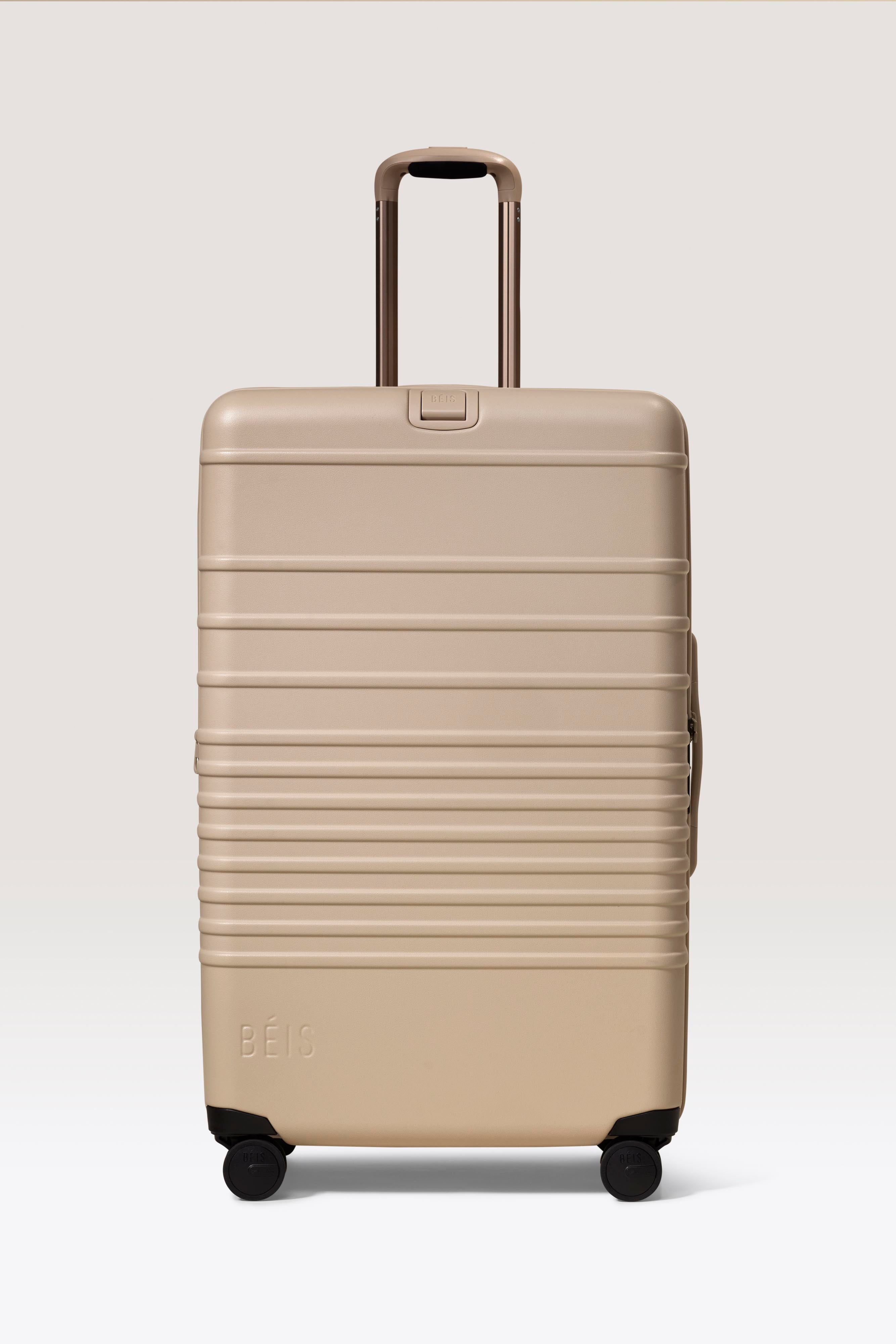 BÉIS 'The Large Check-In Roller' in Beige - 29 inch Beige Rolling