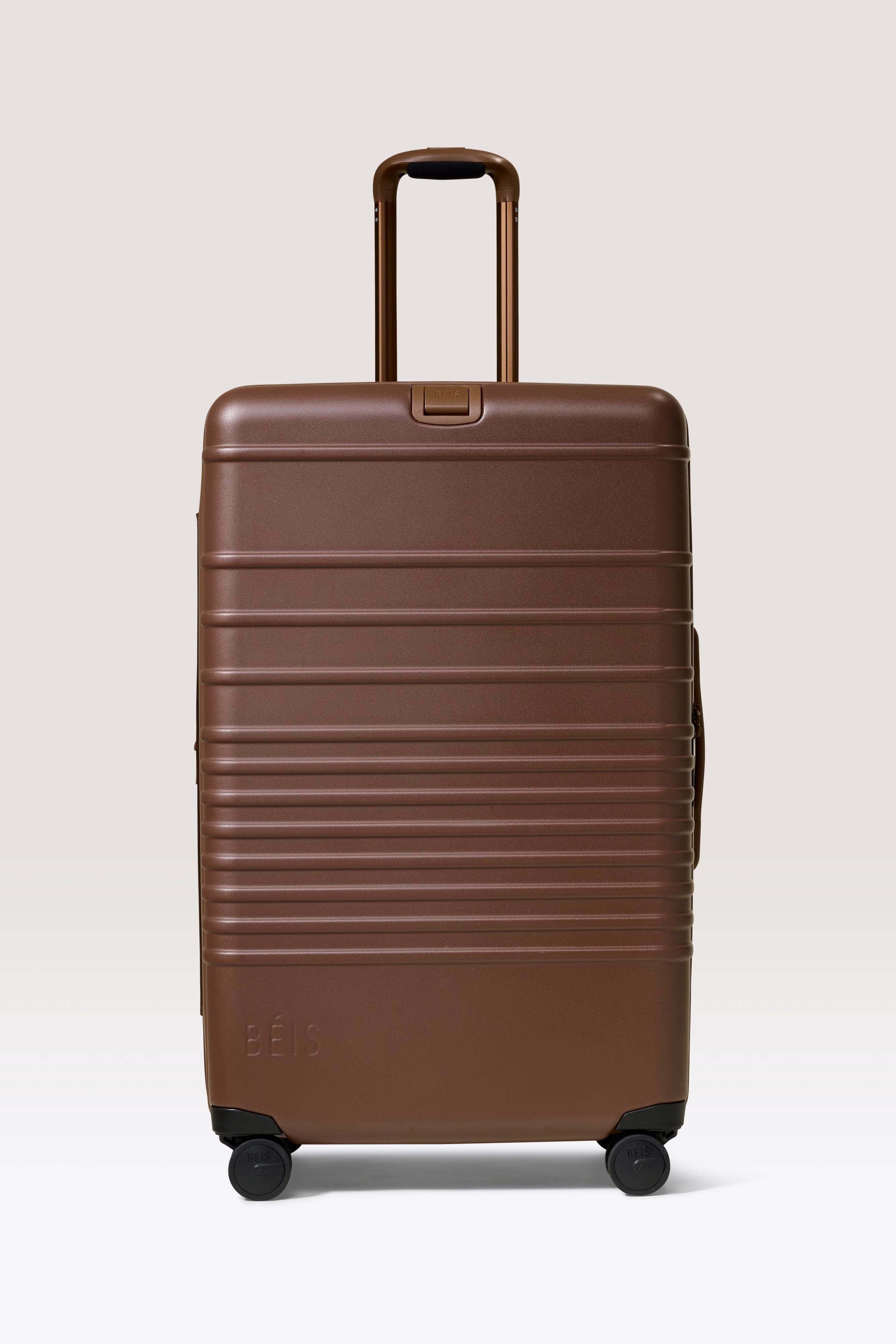 BÉIS 'The Large Check-In Roller' in Maple - Brown 29 inch Checked