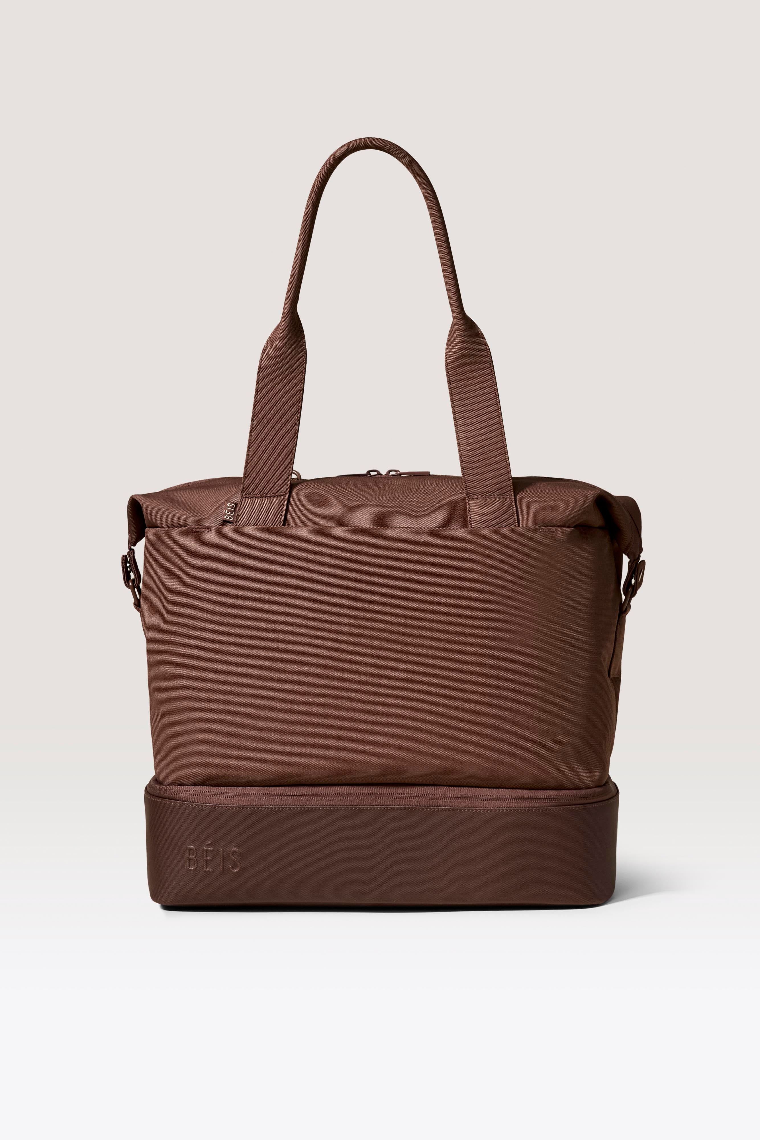 BÉIS 'The Mini Weekender' in Maple - Small Brown Overnight