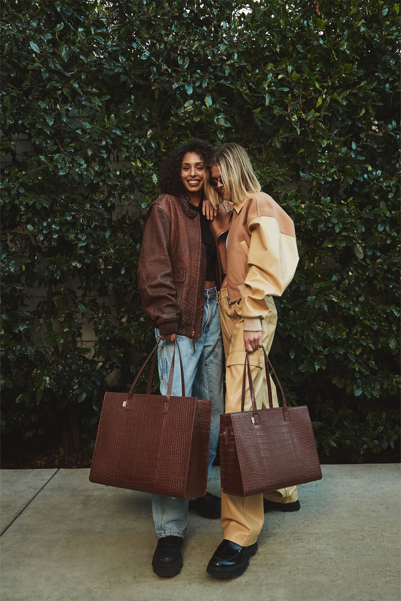 BÉIS 'The Large Work Tote' in Maple - Large Brown Laptop Bag & Work Tote