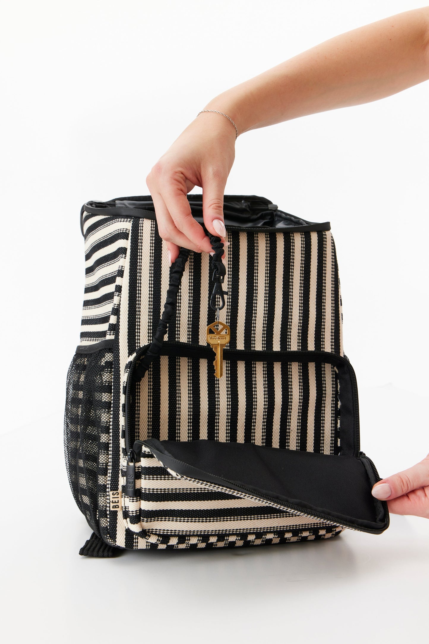 The Backpack Cooler in Black Stripe