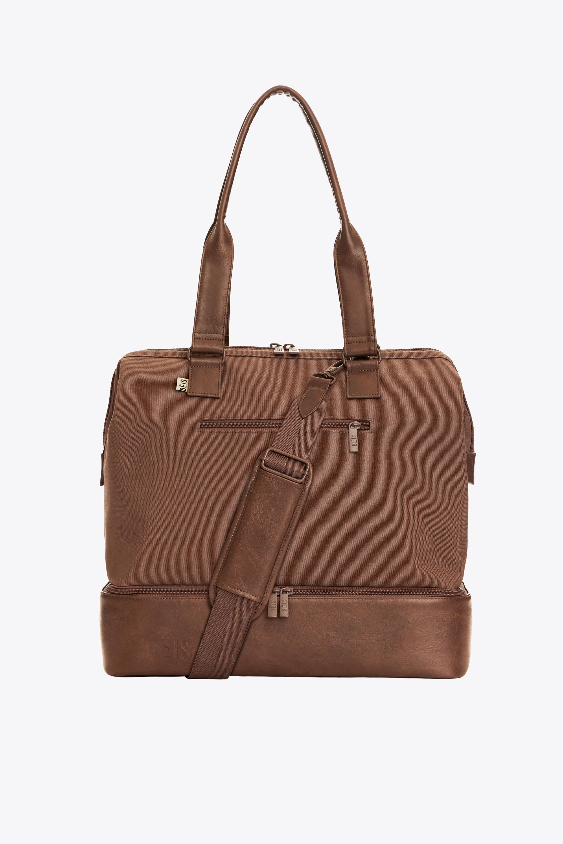 BEIS The Mini Weekender in Maple Small Brown Overnight Weekend Bag