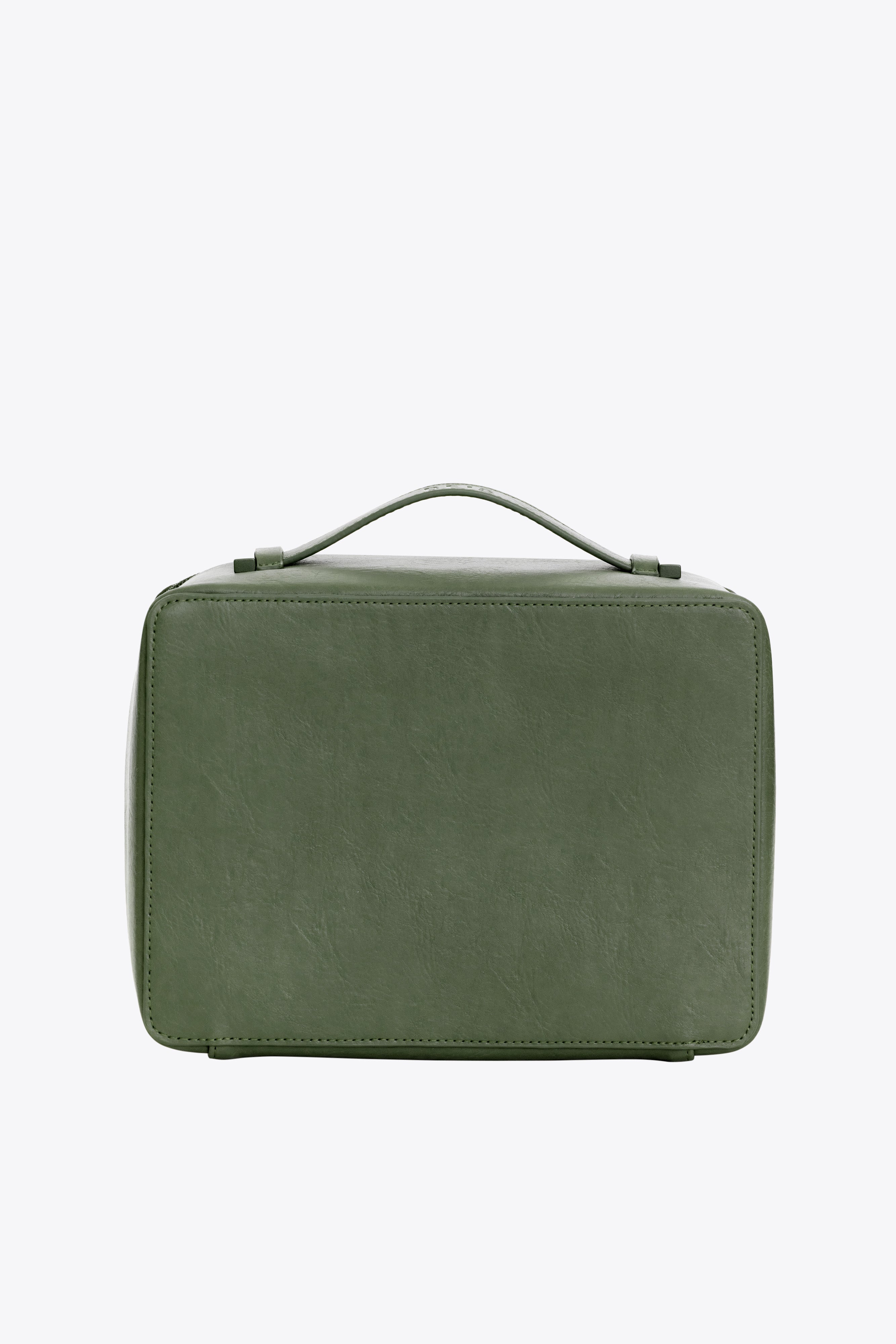 Light green handbags with makeup deals case