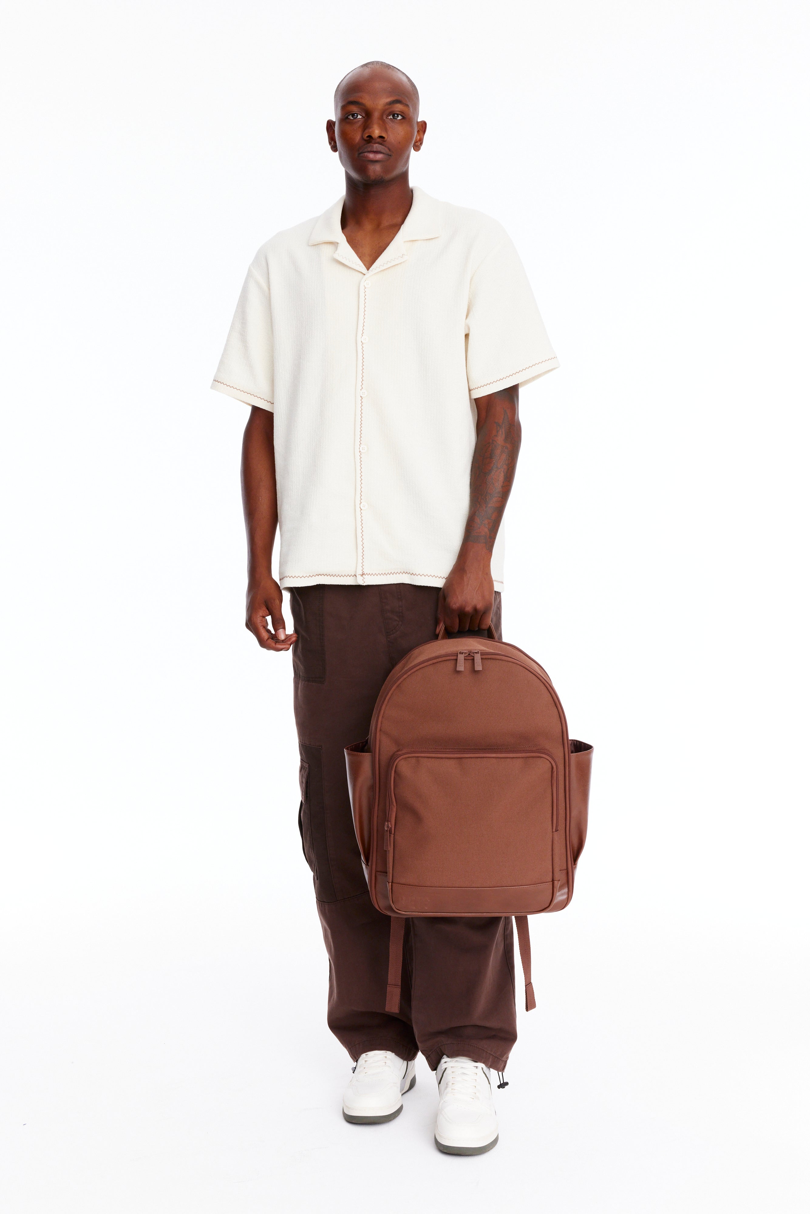 Béis 'The Backpack' in Maple - Brown Laptop Backpack For Work & Travel