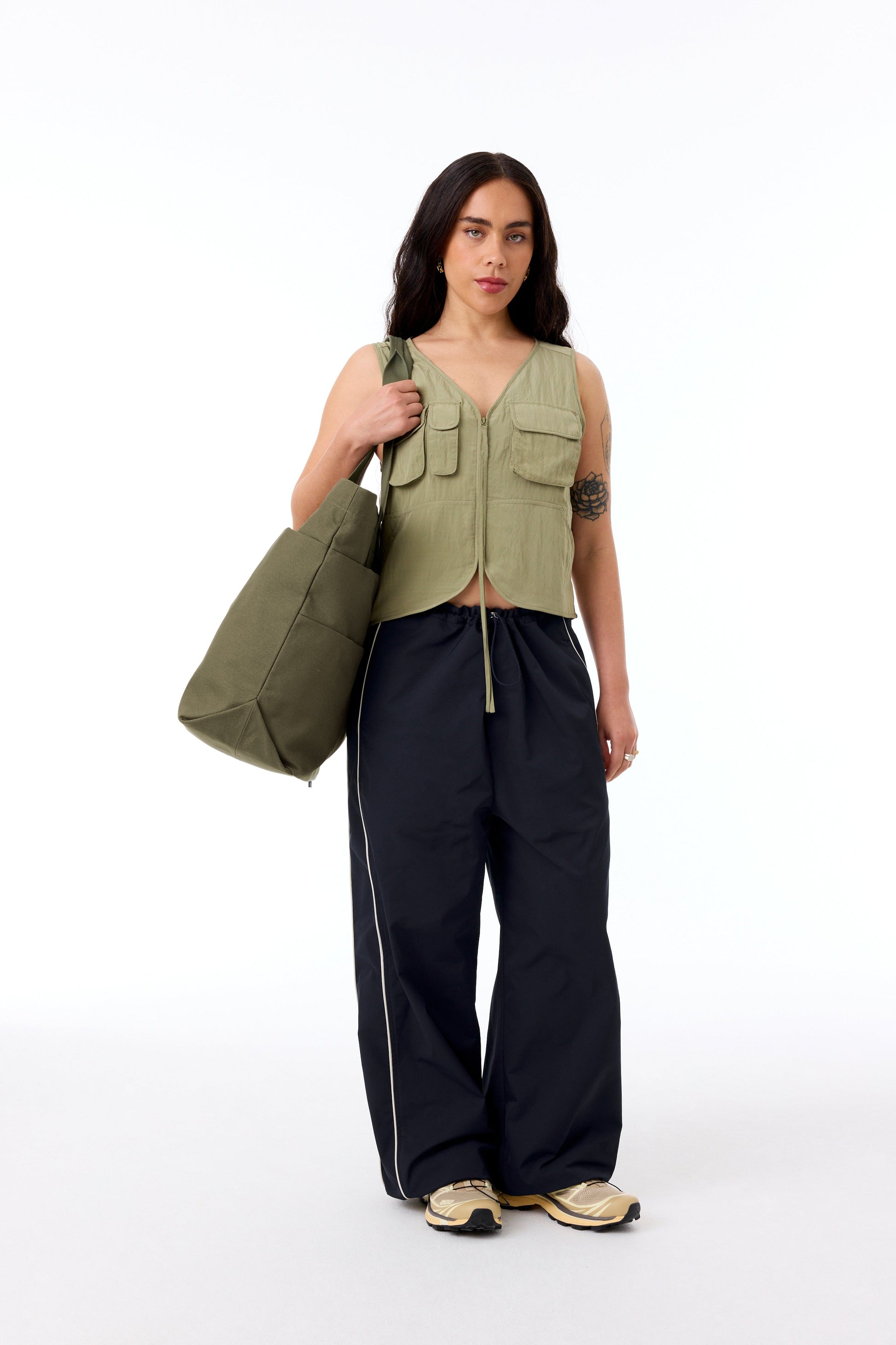 The Utility Tote in Olive - Main Image