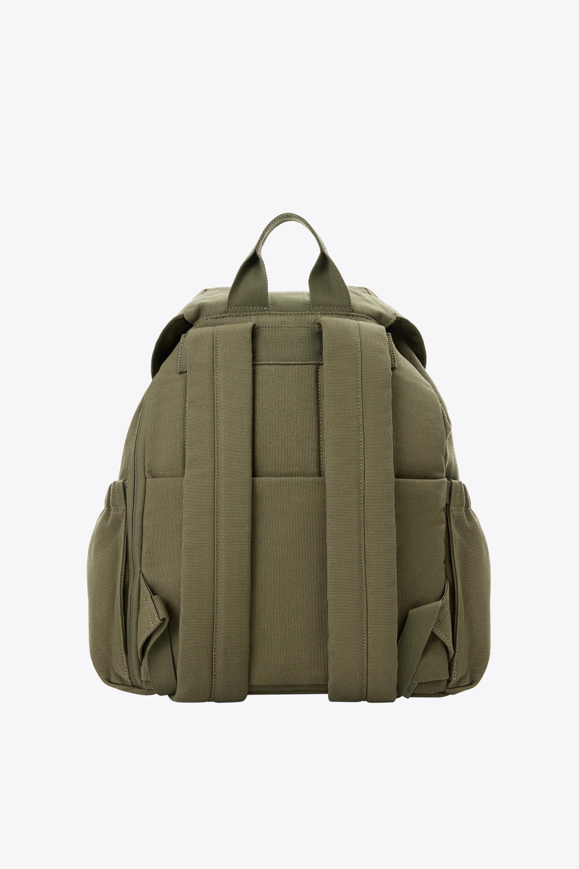 army green canvas travel rucksack backpack BÉIS 'The Rucksack' in Olive