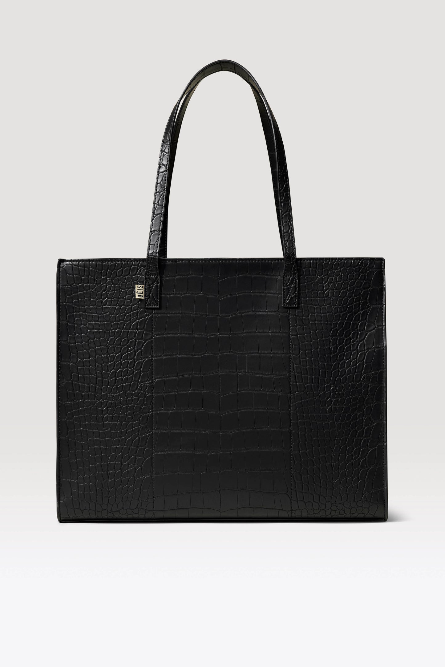 Le grand fourre-tout de travail en croco noir