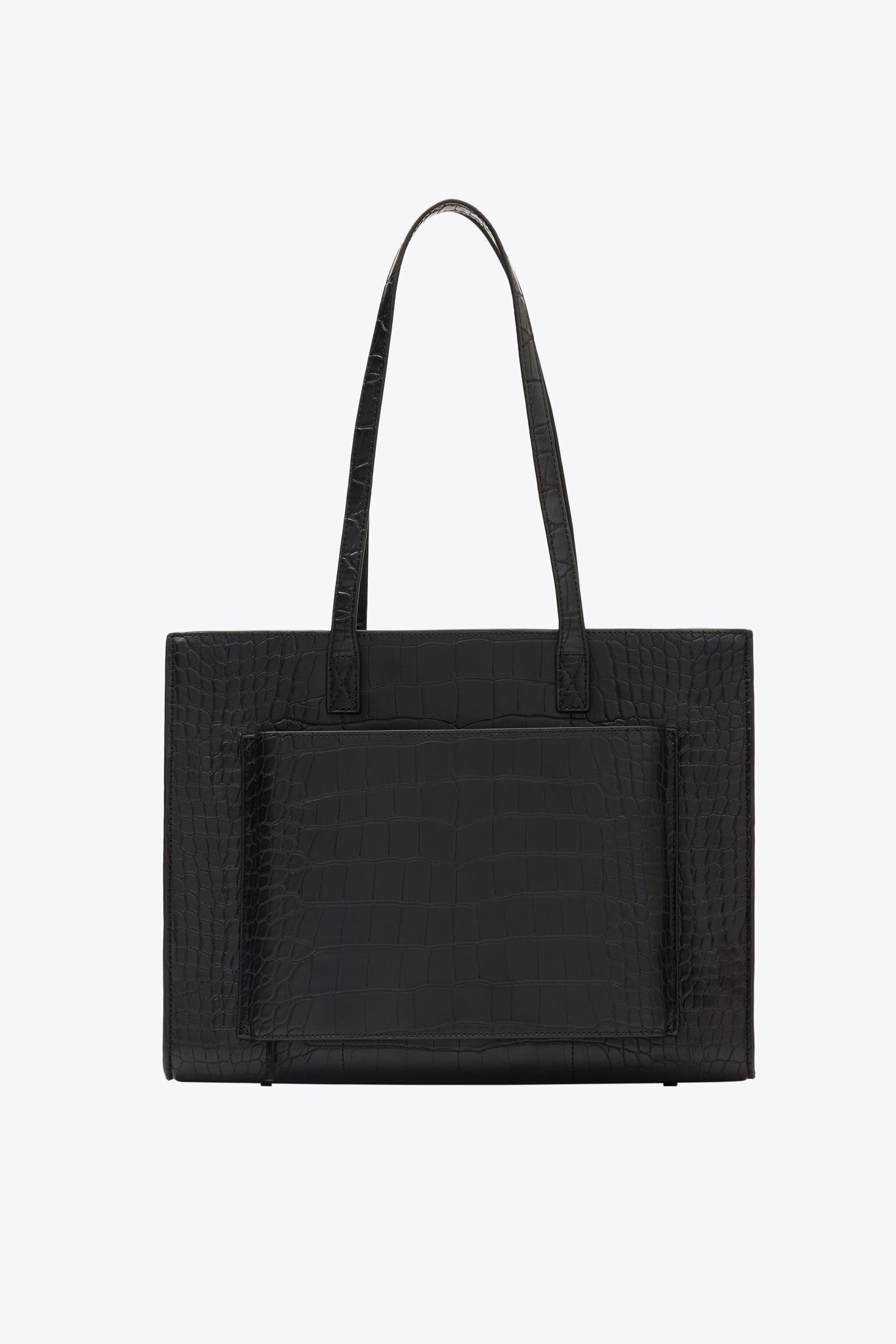 BÉIS 'The Work Tote' in Black Croc Designer Laptop Tote Bag