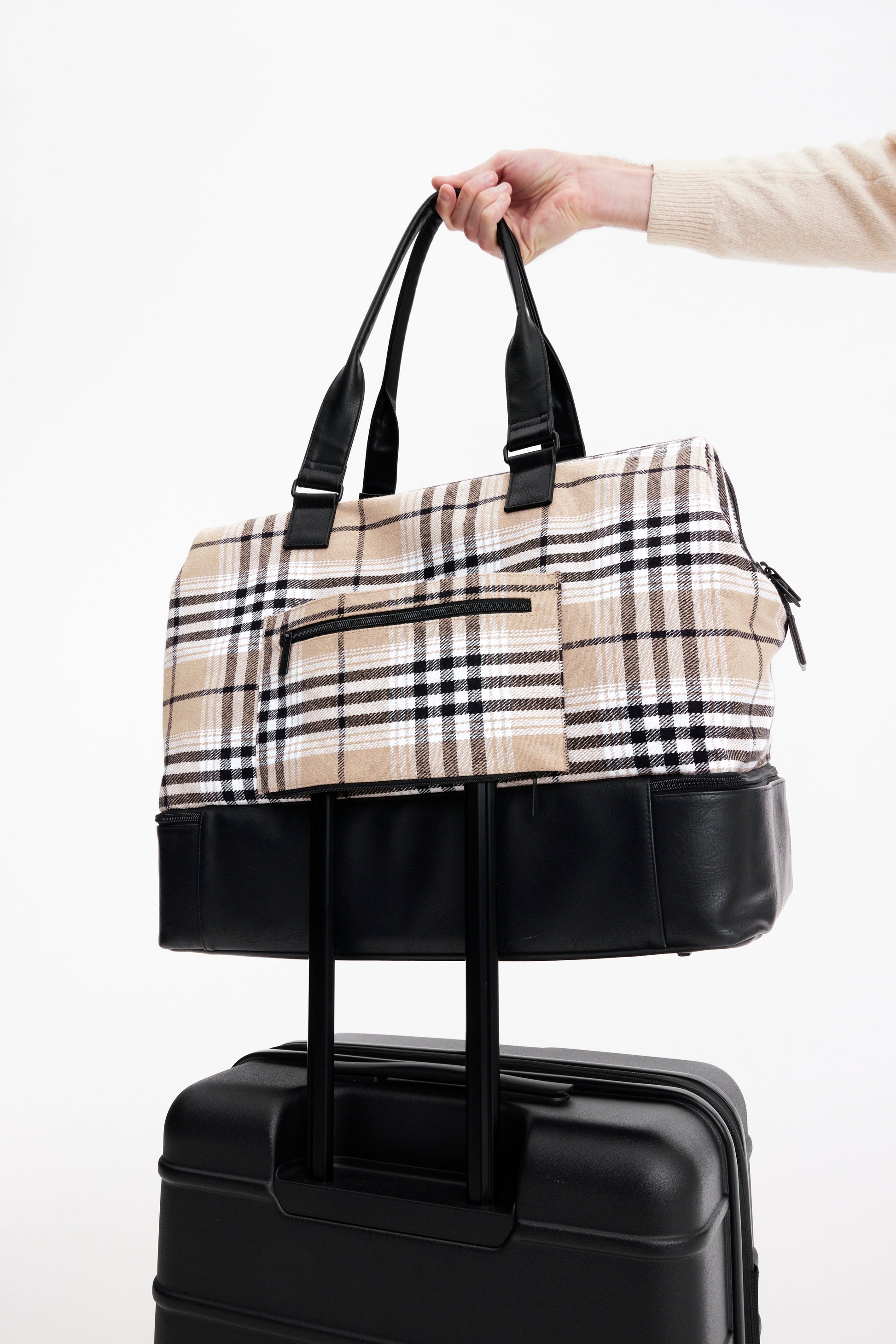 Beis plaid weekender bag Outlet