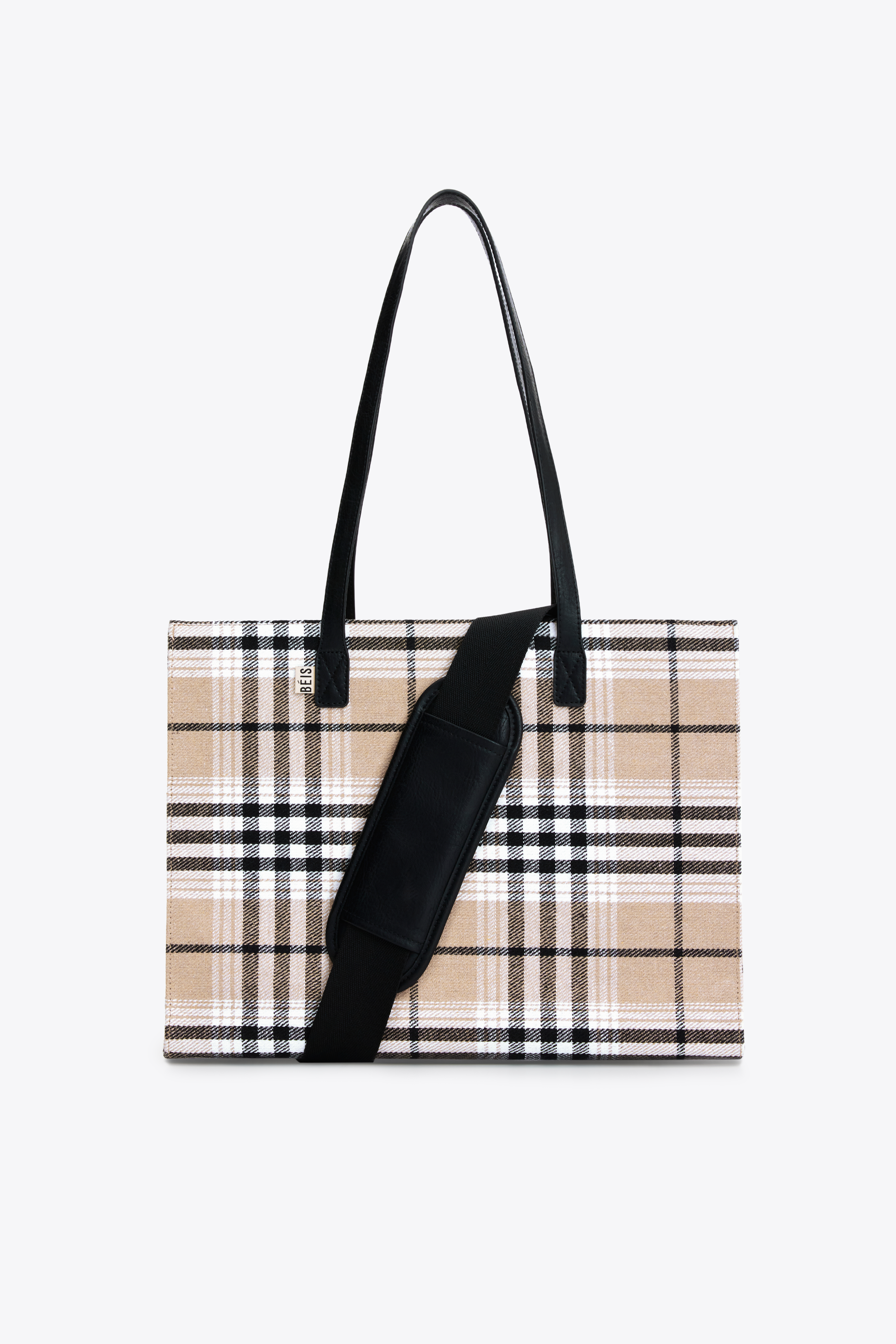 Pink plaid outlet city tote