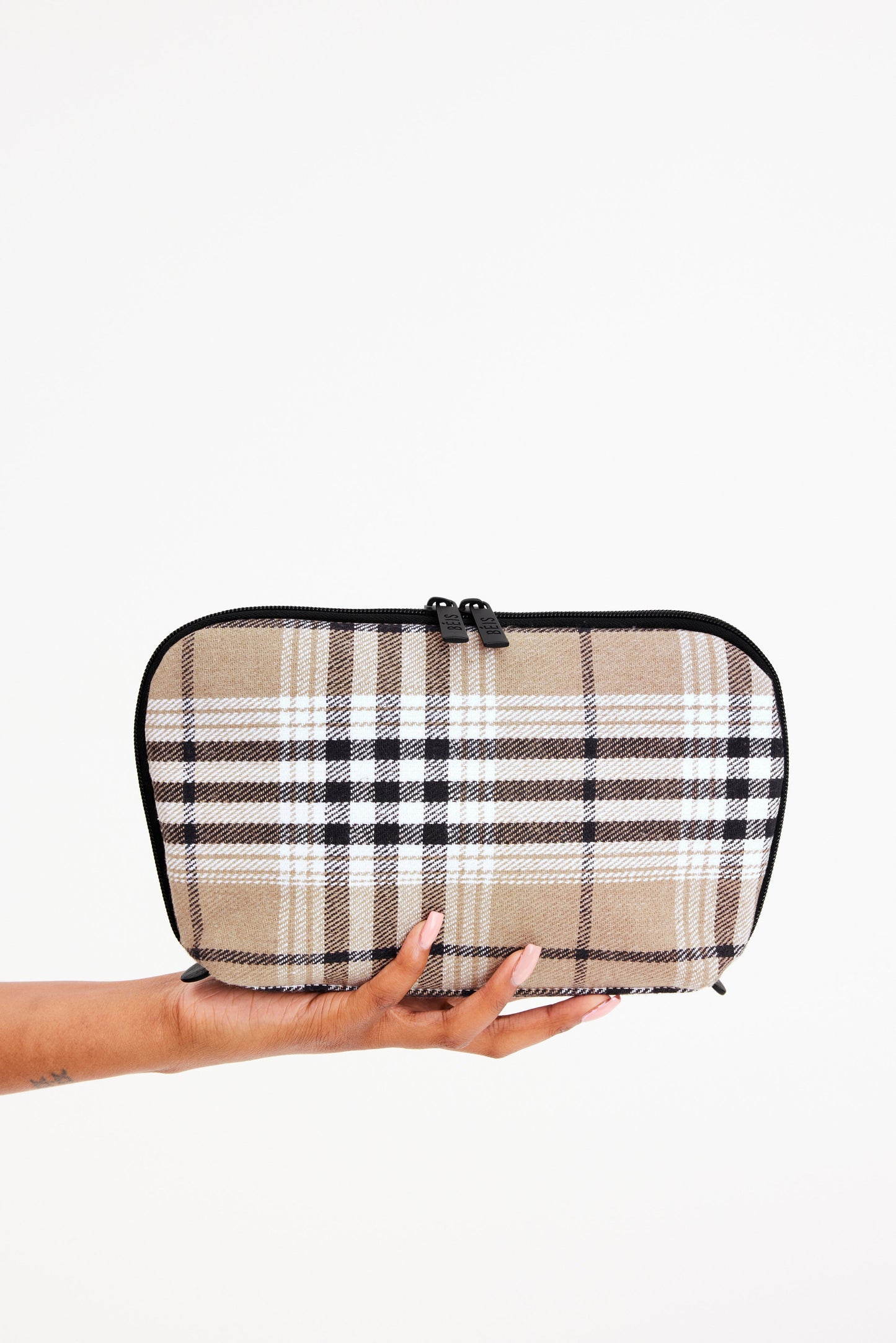 The Cosmetic Pouch Set in Plaid