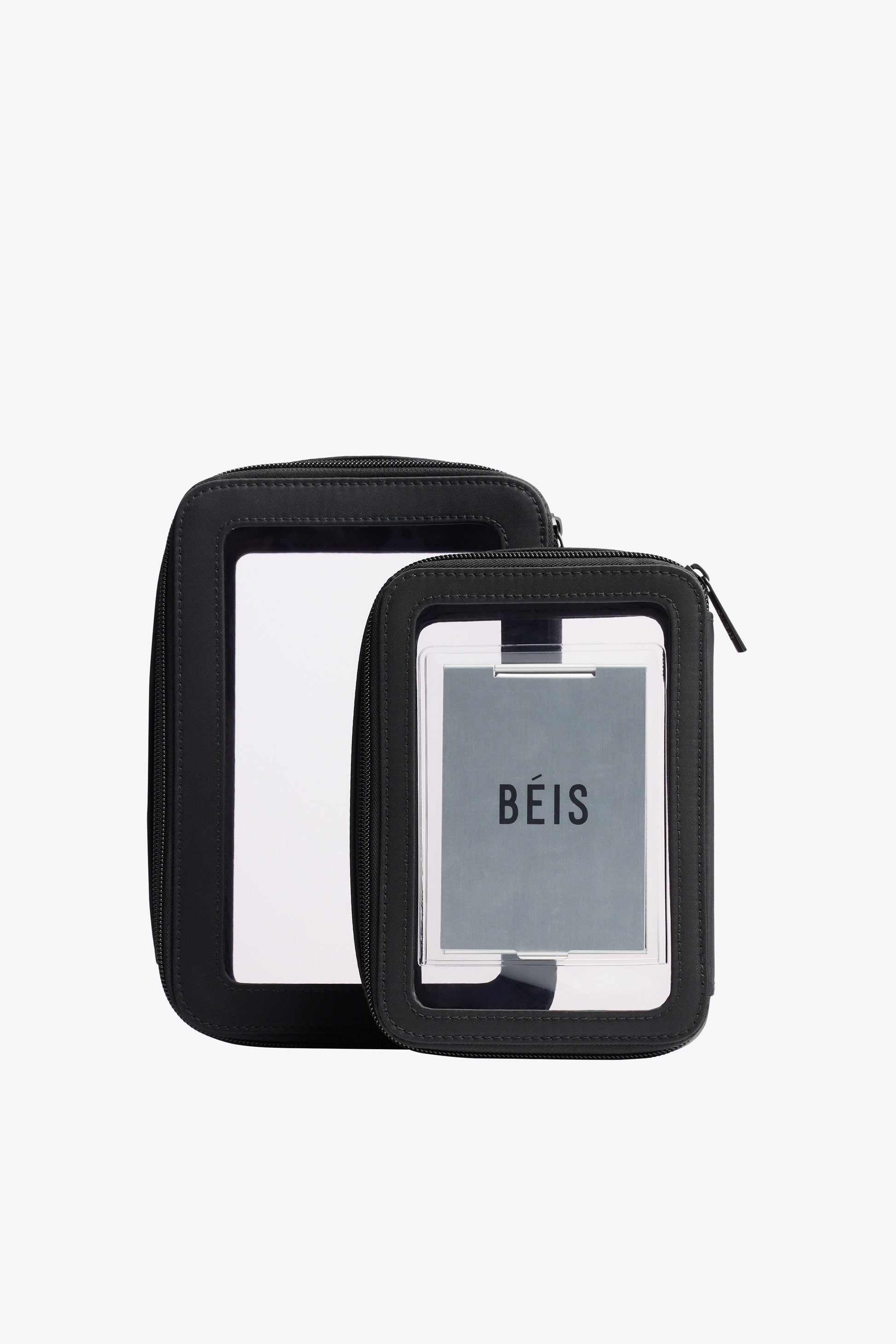 Béis ‘The In Flight Cosmetic Set’ in Black - Carry On Makeup Bag