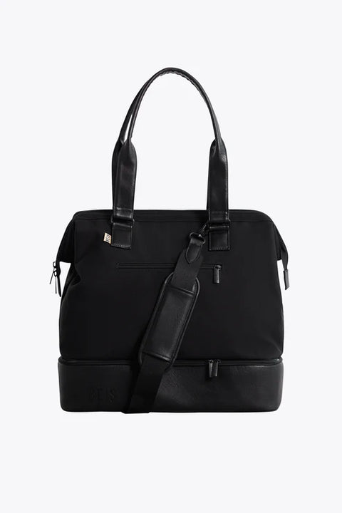 BÉIS 'The Mini Weekender' in Black - Black Travel Bag & Duffle Bag