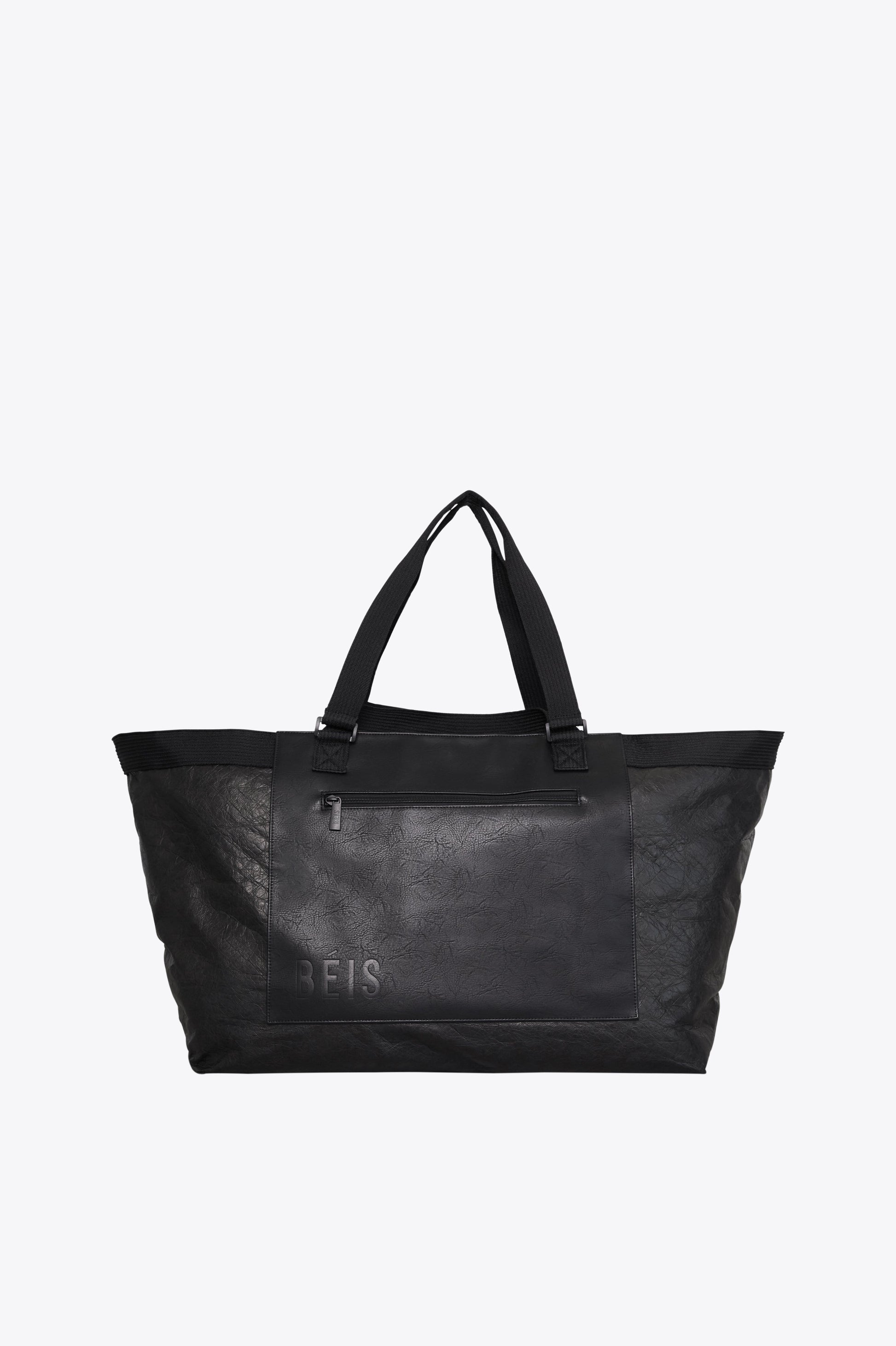 black tote travel bag zippers big Extra Large Tote Bag