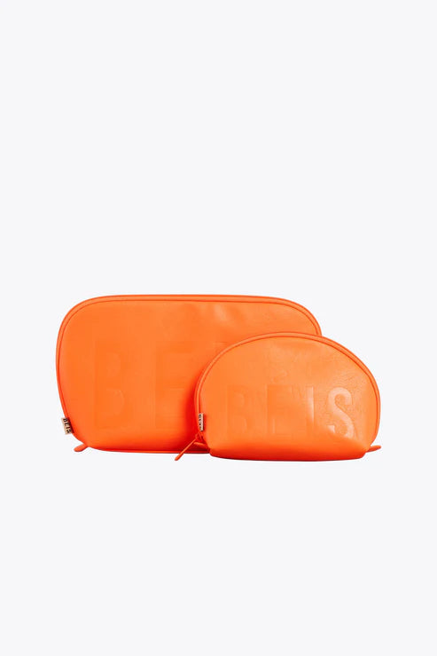 The Cosmetic Pouch Set in Creamsicle