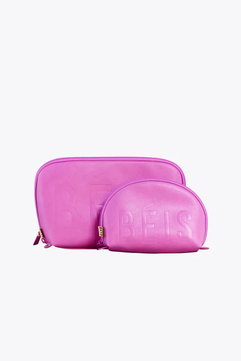 The Cosmetic Pouch Set in Berry