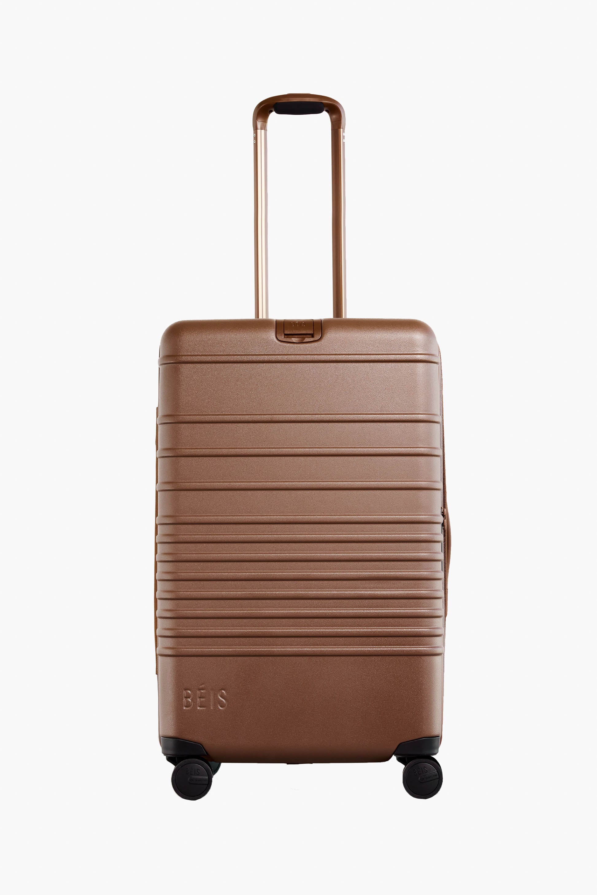 BEIS The Medium Check In Roller in Maple Brown 26 inch Medium Rolling Luggage Checked Suitcase