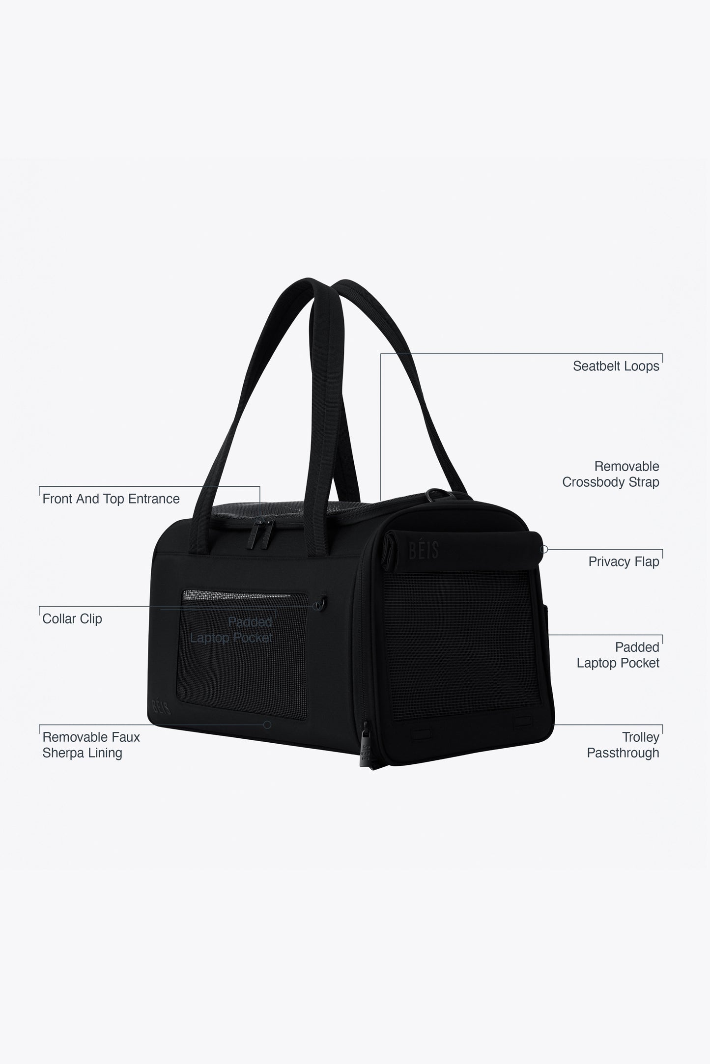 The Pet Carrier in Black