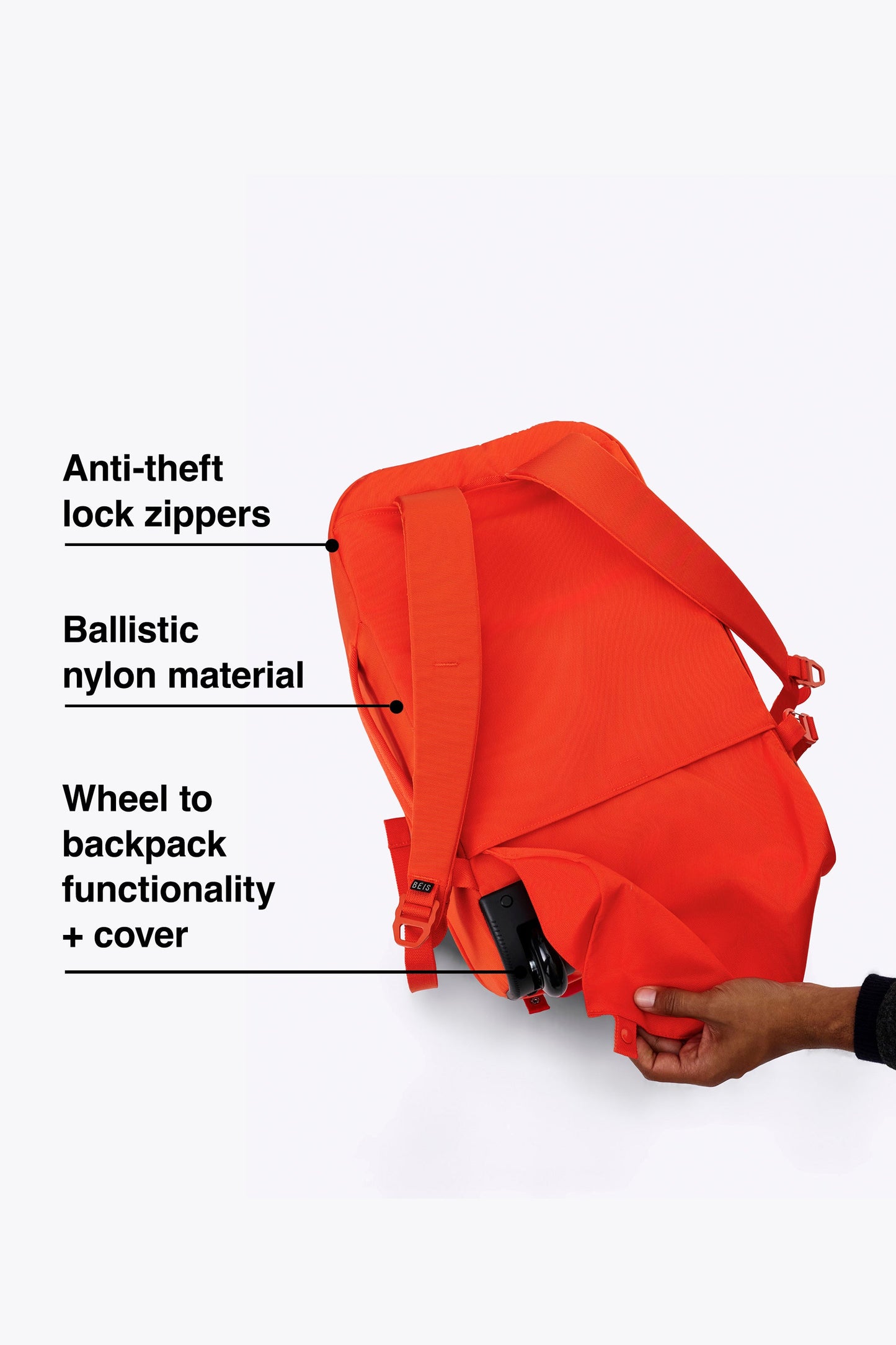 The Pro Rolling Backpack in Flame