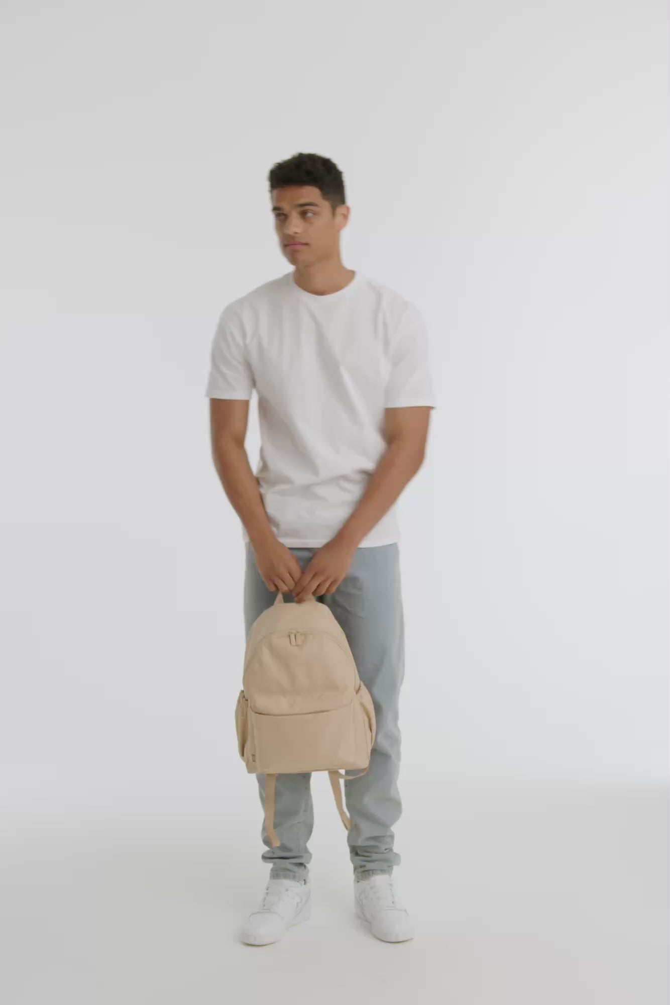 BÉIS 'The BEISICS Backpack' in Beige - Backpack For Work & Travel