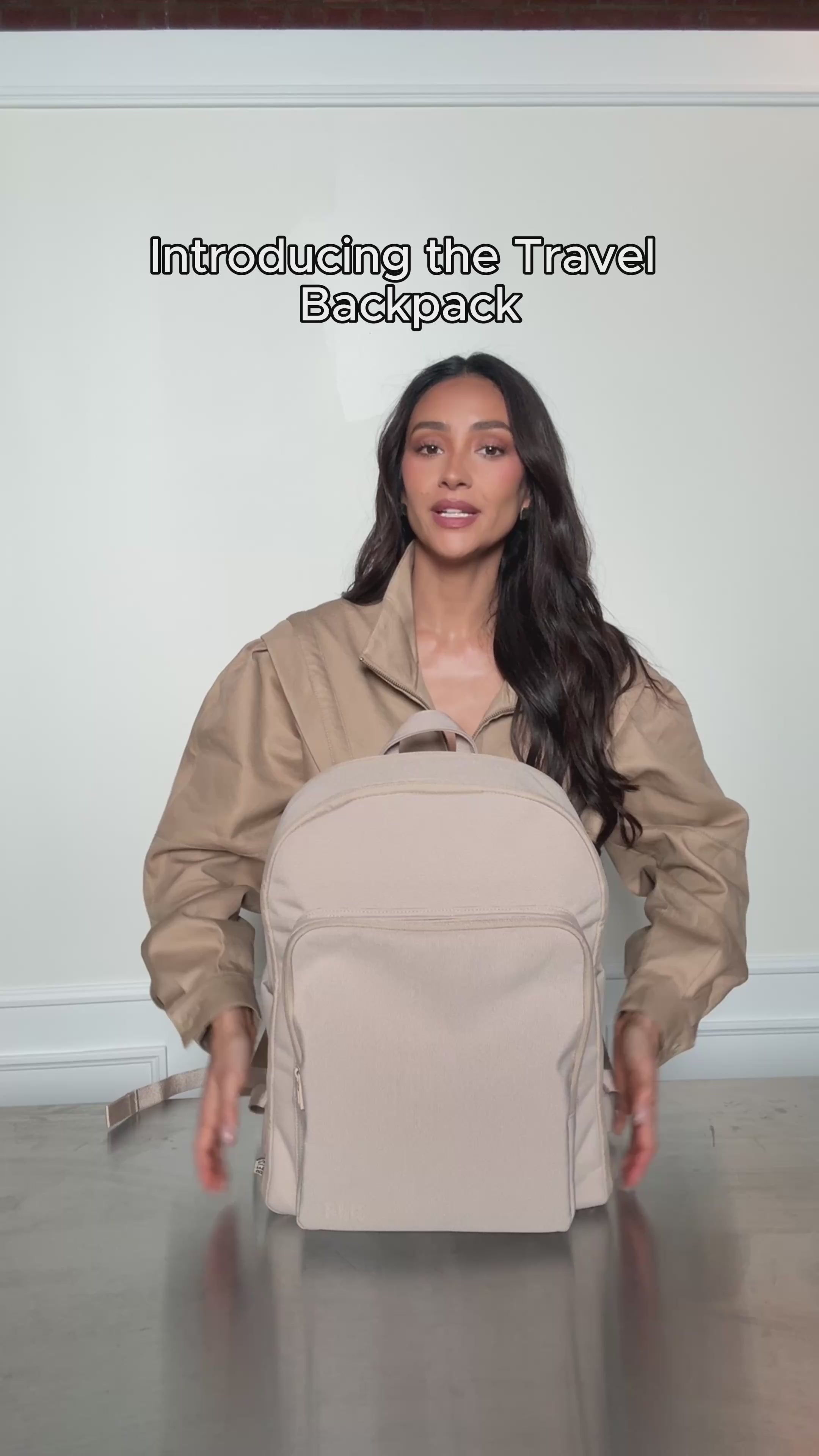 BÉIS 'The Backpack' in Olive - Green Travel & Laptop Backpack