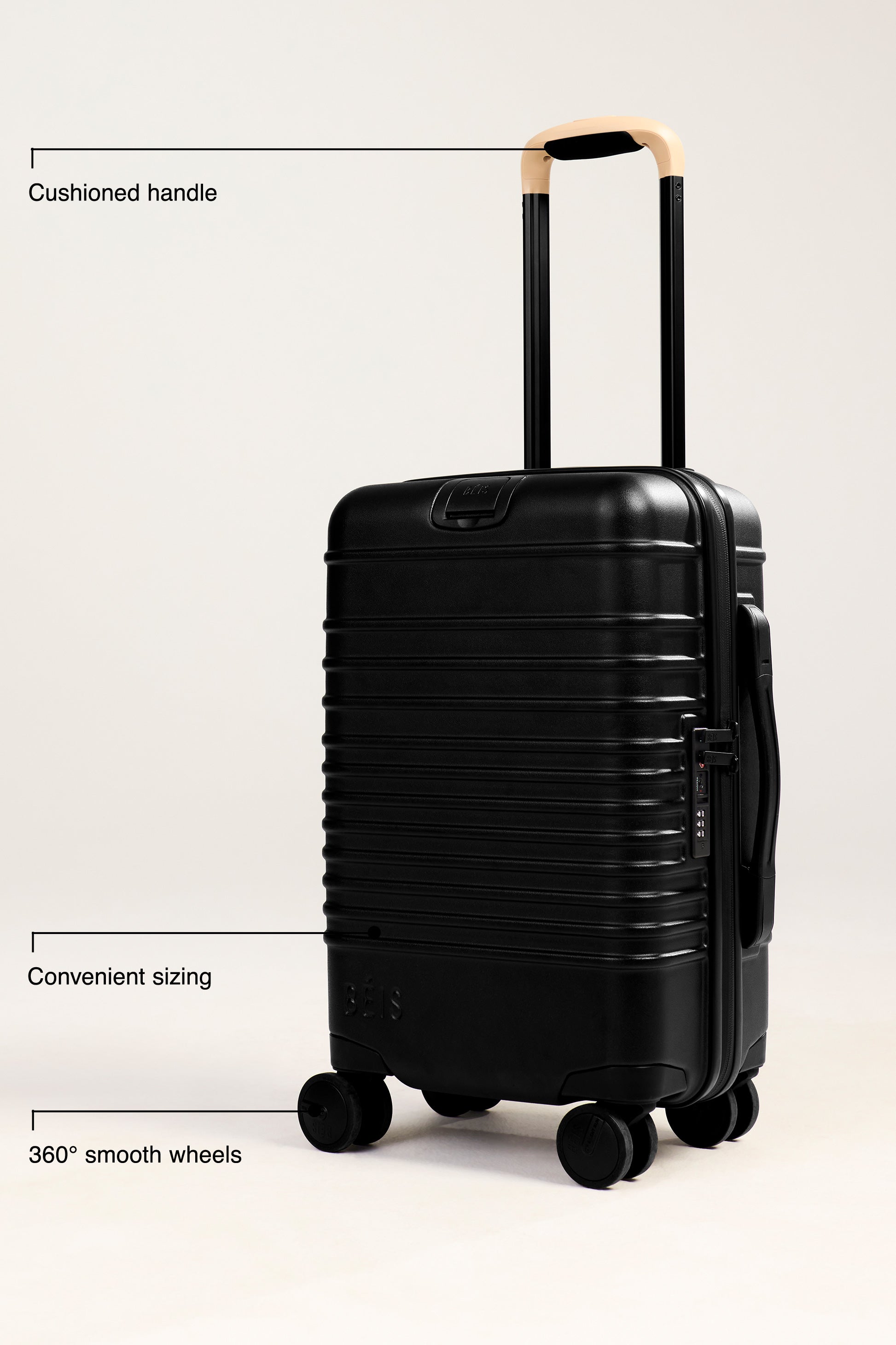 Black hand luggage suitcase online