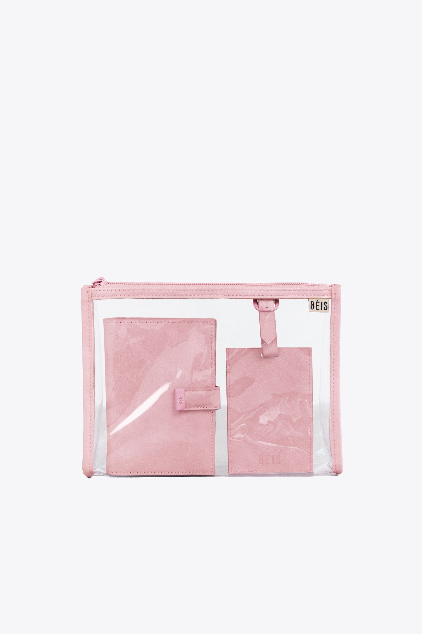 The Passport and Luggage Tag Set in Atlas Pink